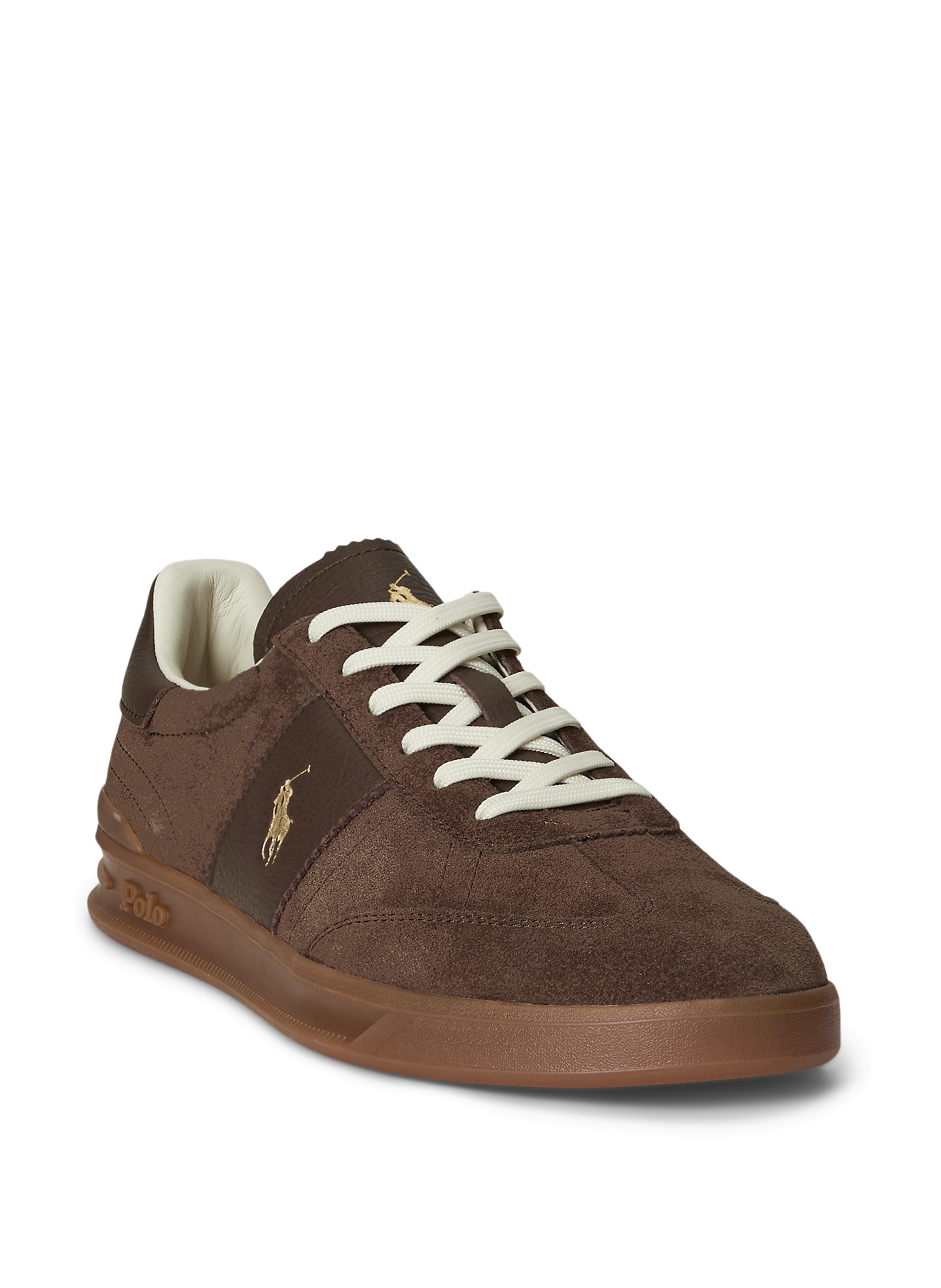Low-top sneakers in suede cow leather POLO RALPH LAUREN Brown