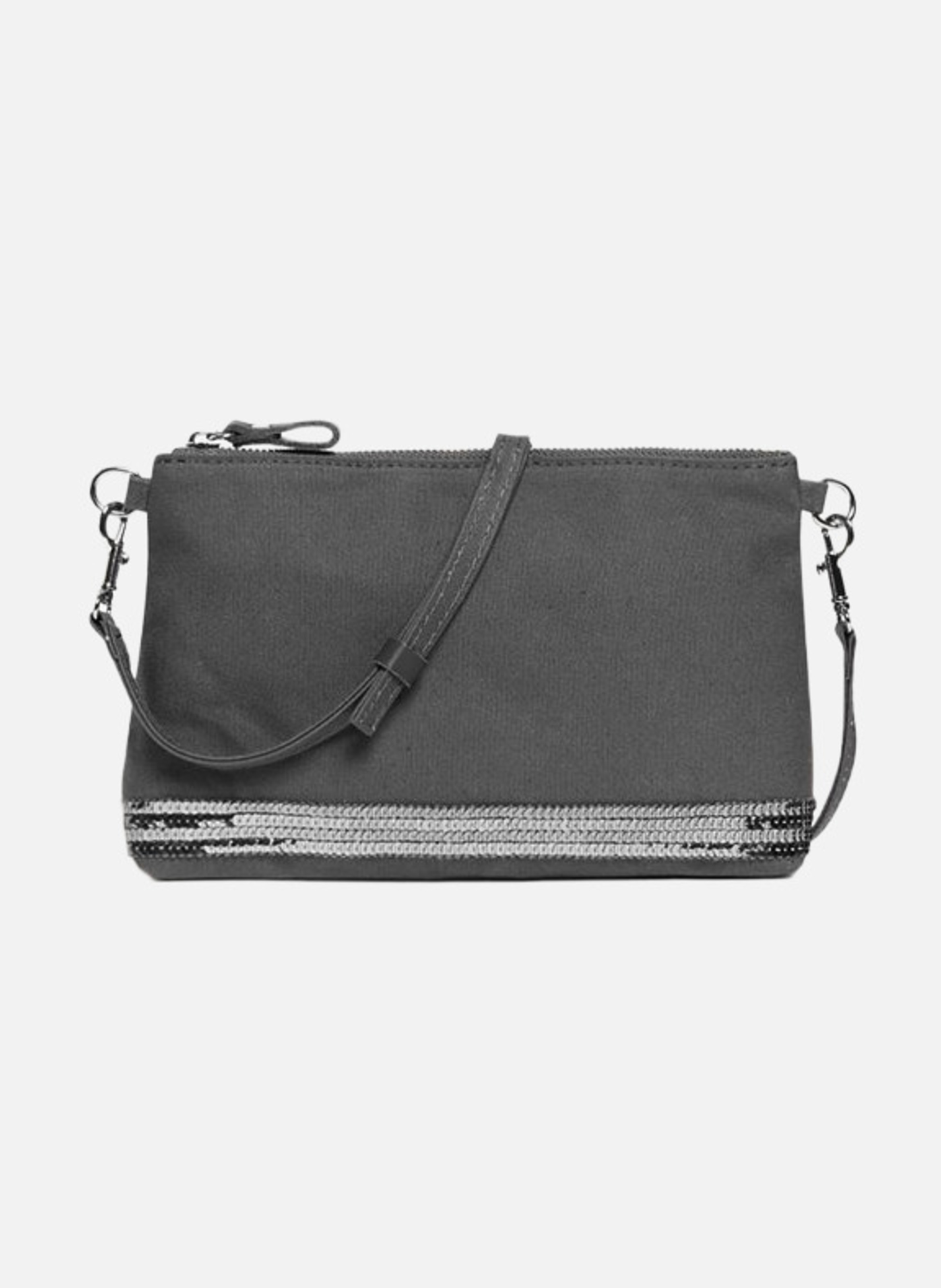 Pochette zippée en toile VANESSA BRUNO Gris