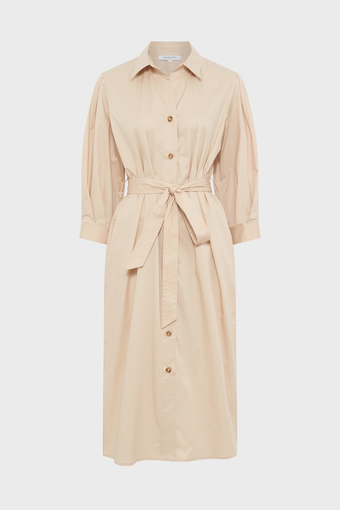 Robe chemise en coton - ralia GERARD DAREL Beige