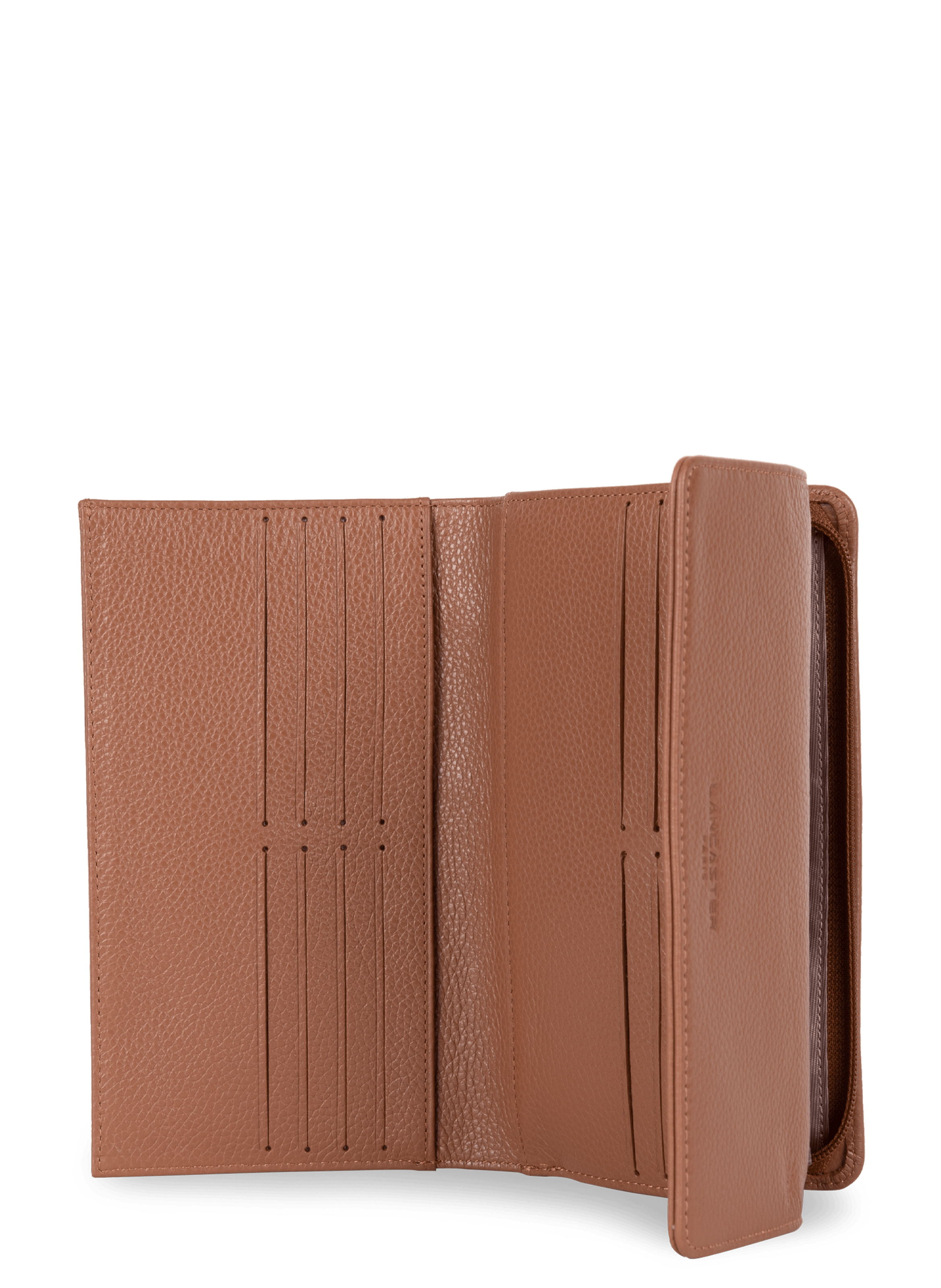 Back to back organizer wallet - foulonné pm LANCASTER Brown