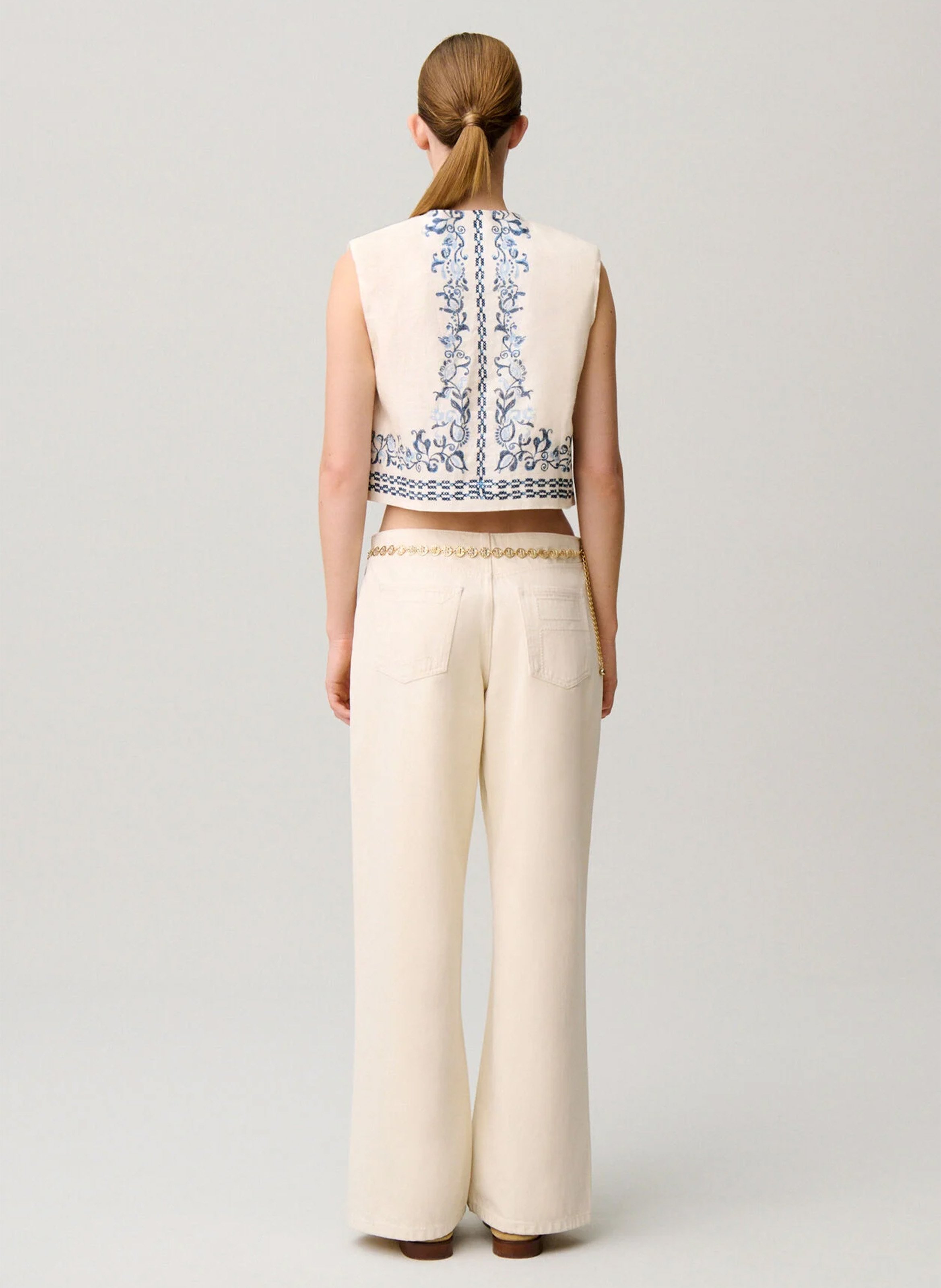 Veste courte sans manches imprimée CLAUDIE PIERLOT Multicolore