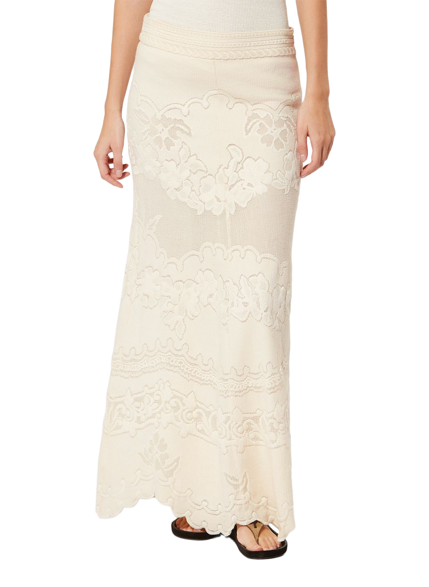 Sanaya long floral jacquard skirt ISABEL MARANT White