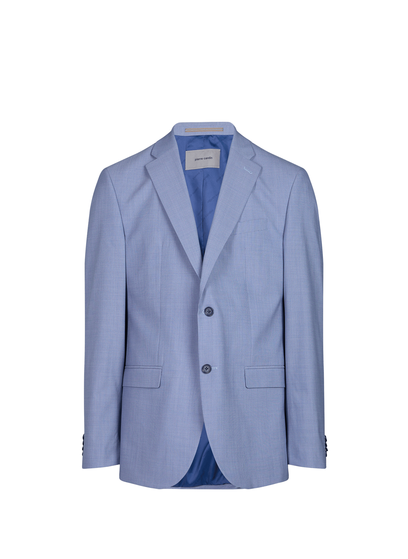 Blazer à carreaux en laine PIERRE CARDIN Bleu