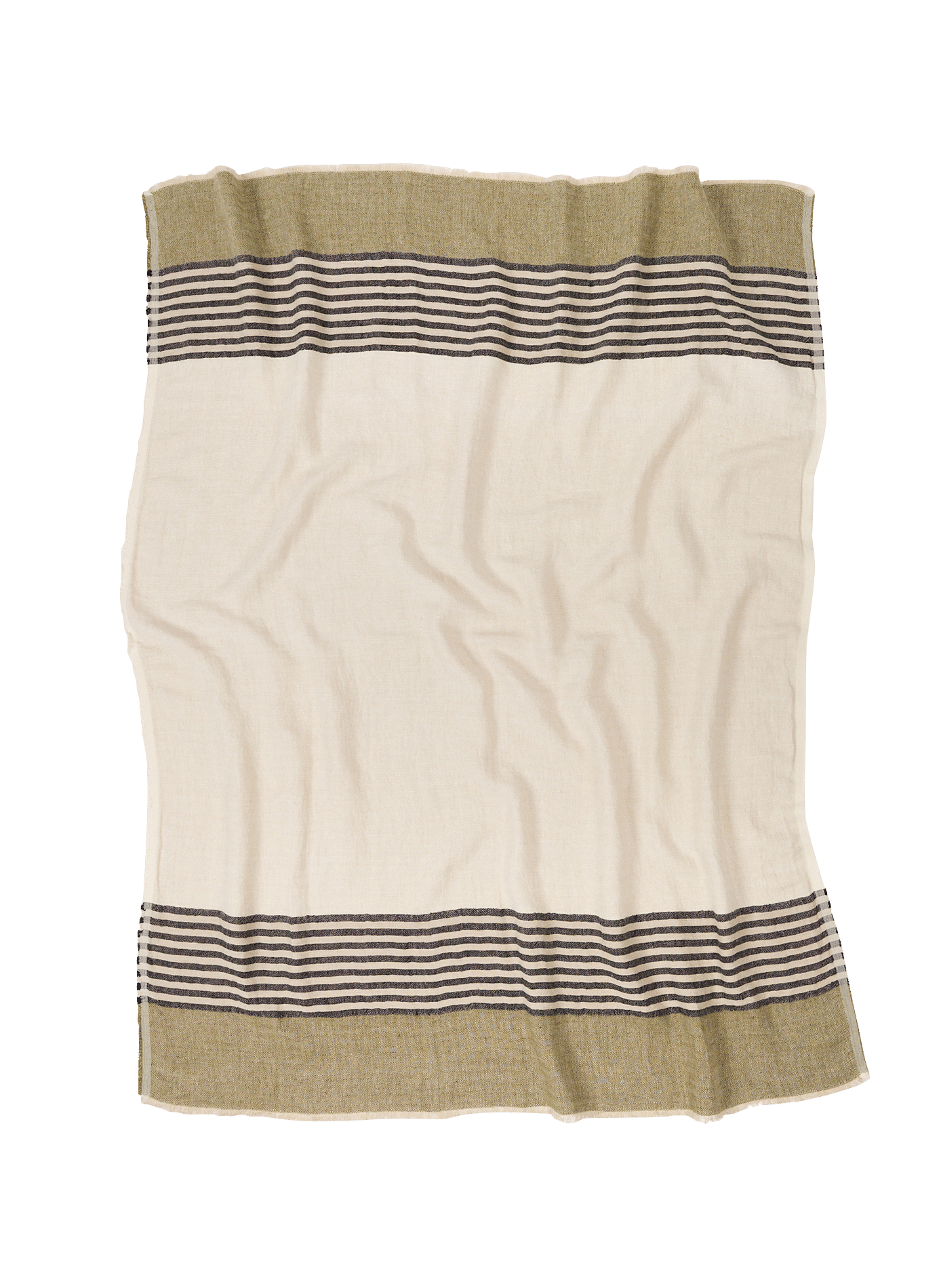 Linen plaid AU PRINTEMPS PARIS Khaki