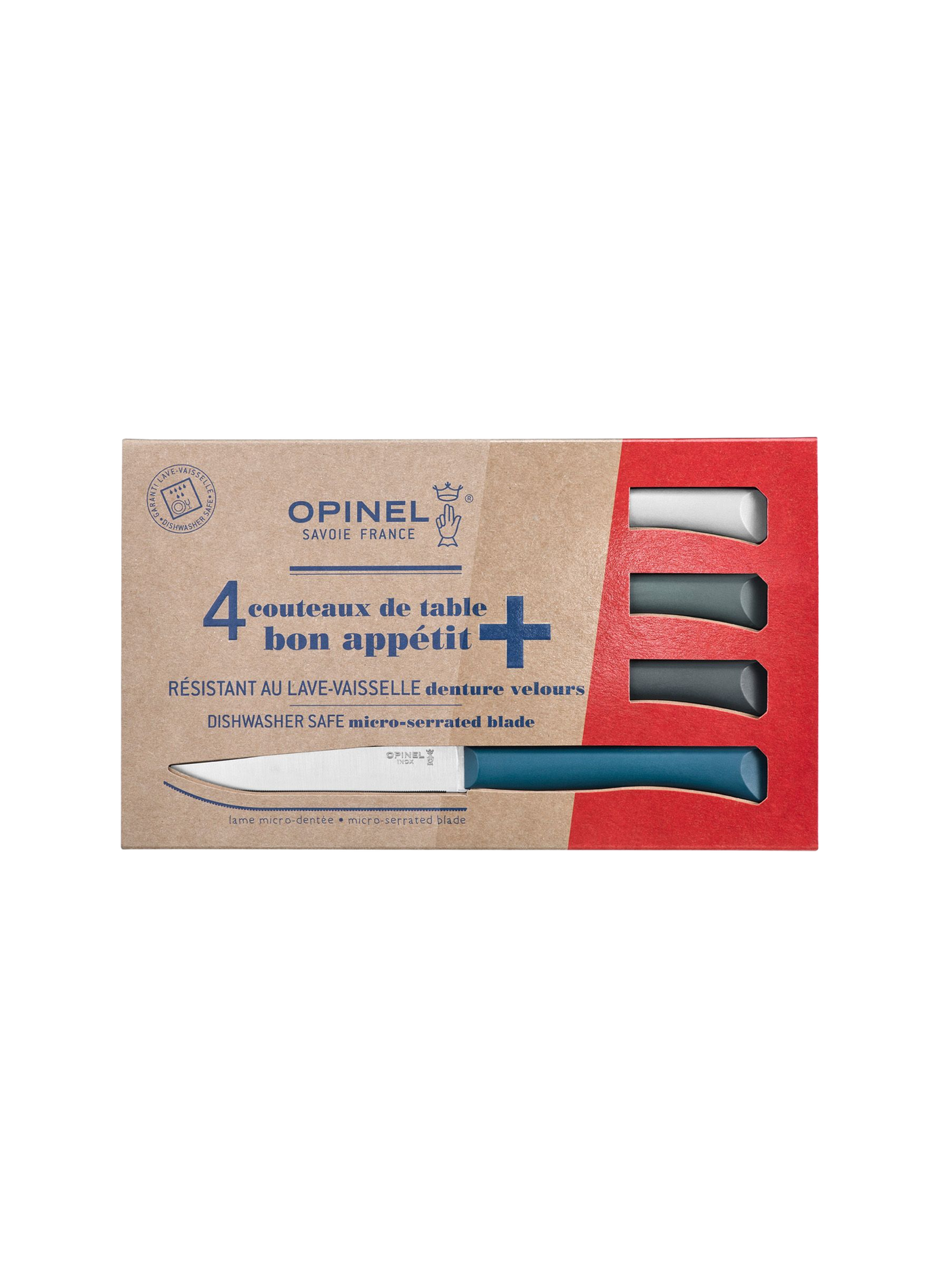 Set mit 4 Bon Appétit Messern aus rostfreiem Stahl OPINEL Mehrfarbig
