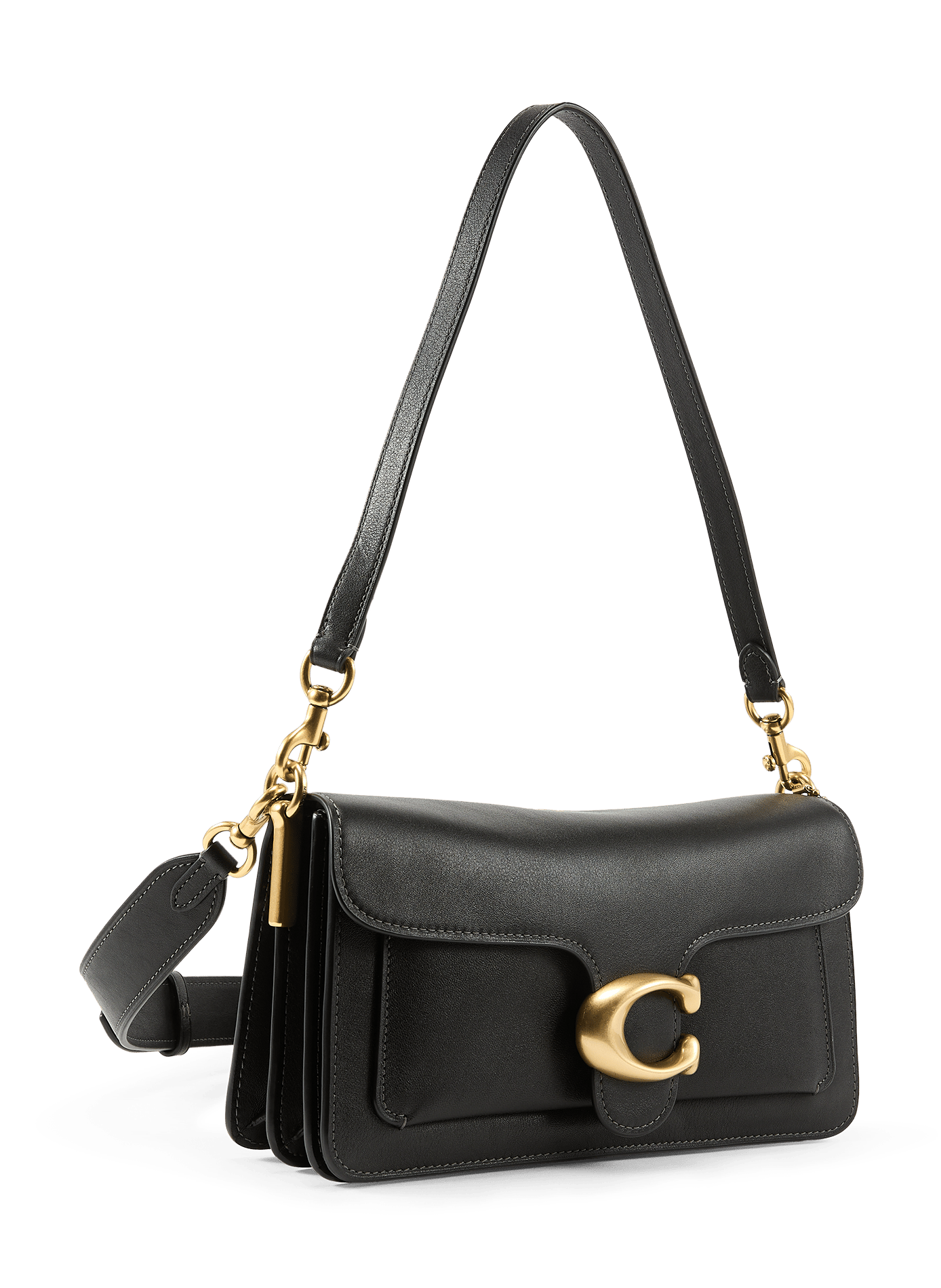 Sac bandoulière en cuir COACH Noir