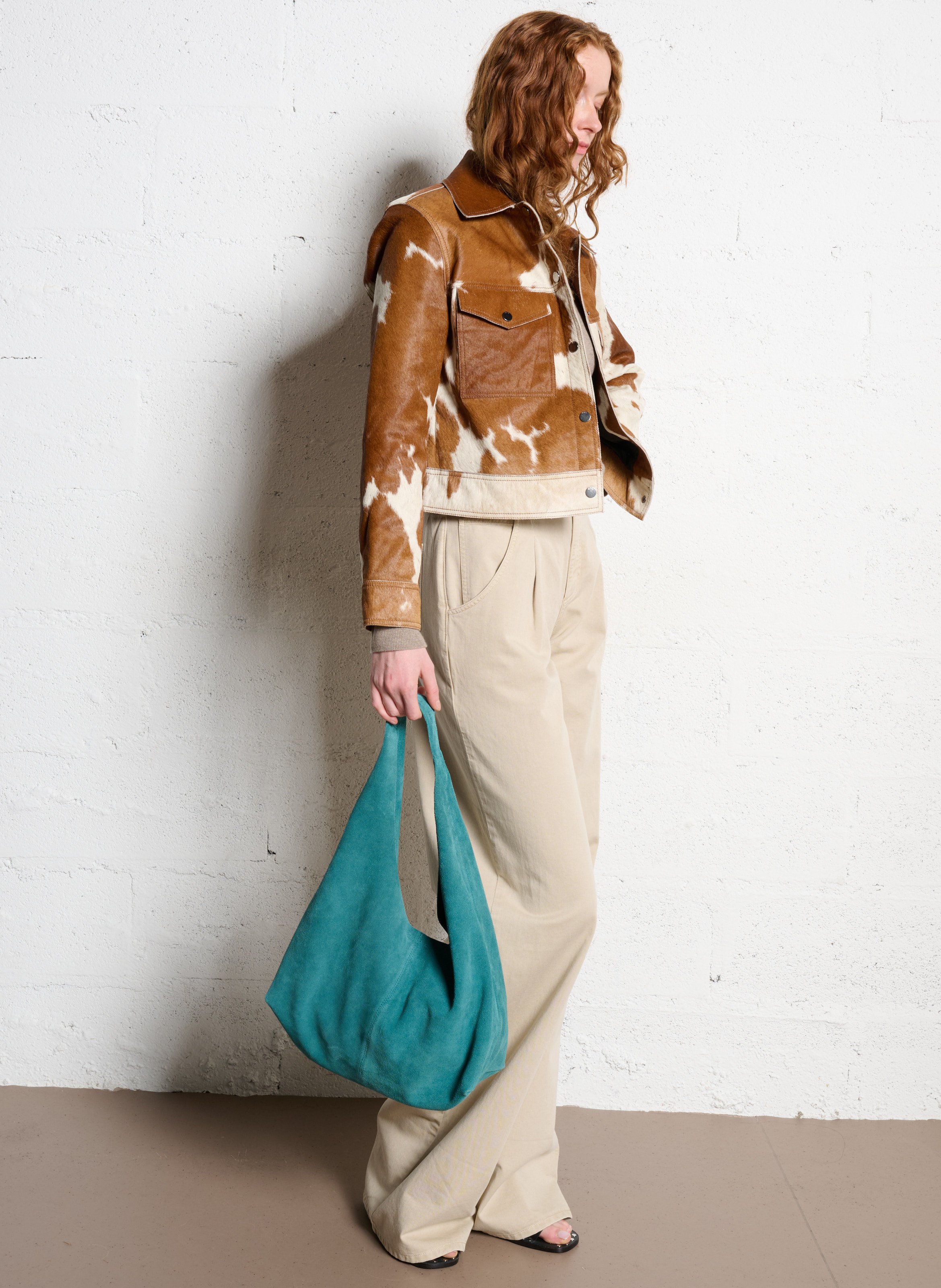 Cabas en cuir hobo m IKKS Vert