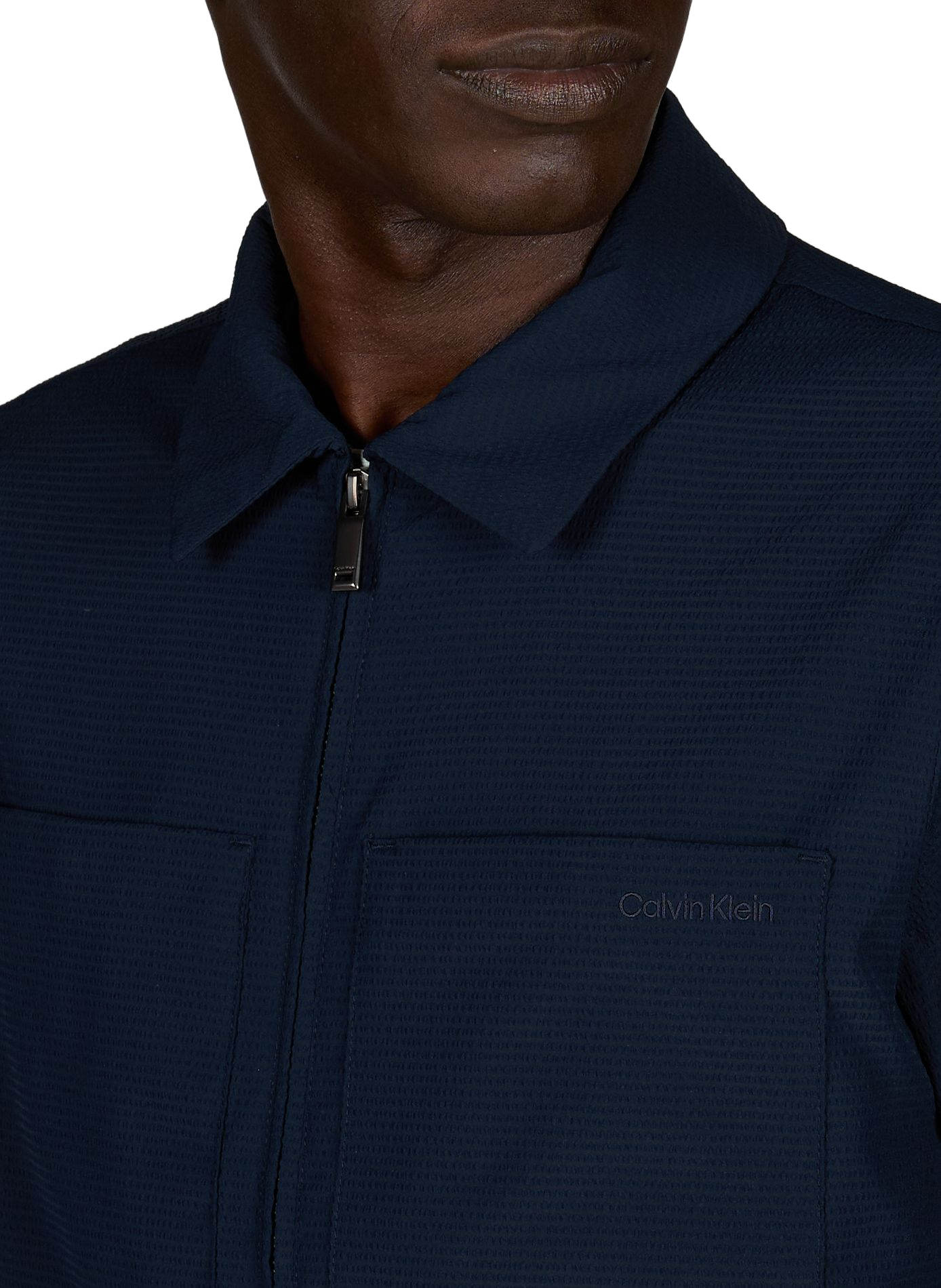Veste légère texturé en seersucker CALVIN KLEIN Bleu