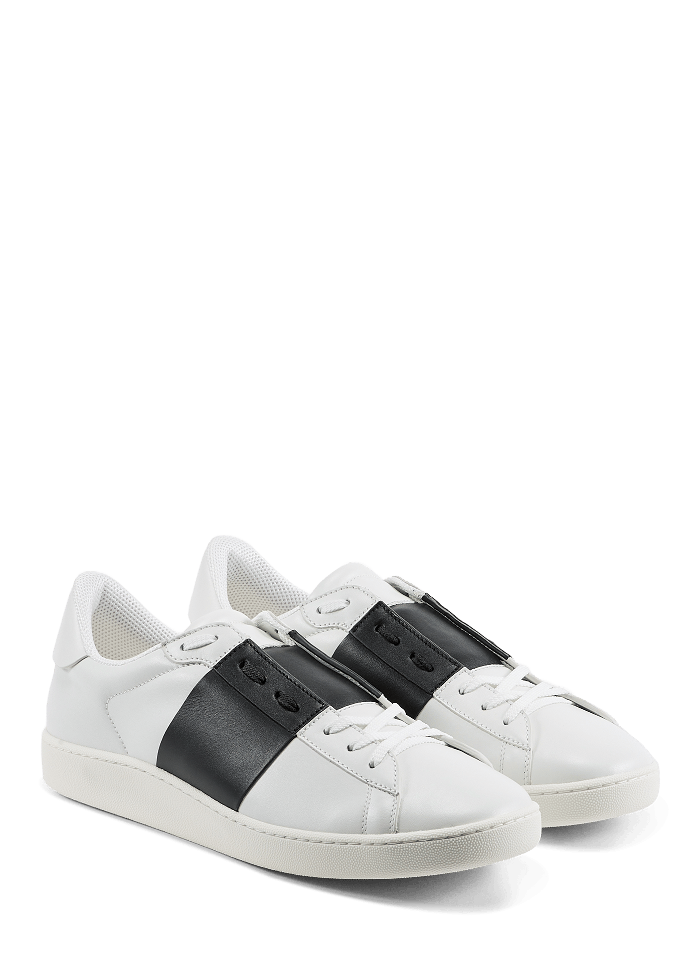 Leather low-top sneakers VALENTINO White