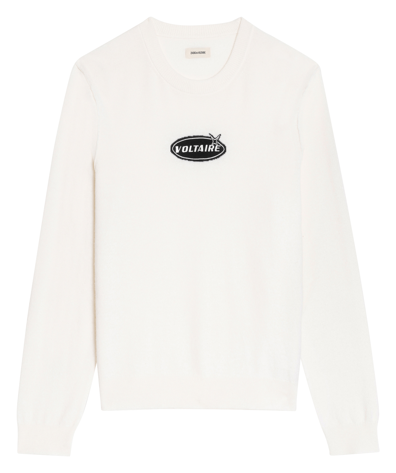 Pull droit col rond en laine et cachemire kennedy ZADIG&VOLTAIRE Beige
