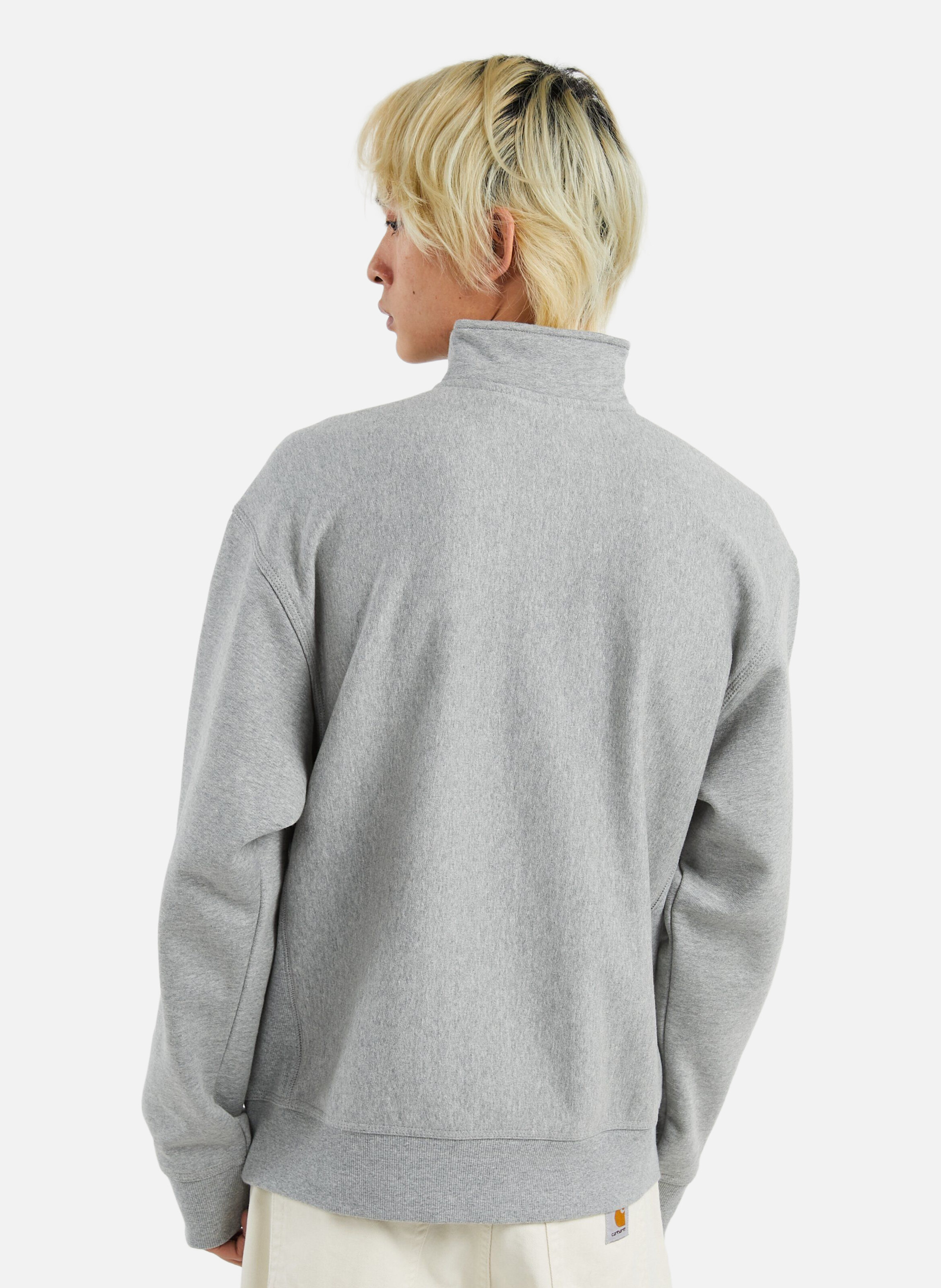 Sweat zippé half zip american script CARHARTT WIP Gris