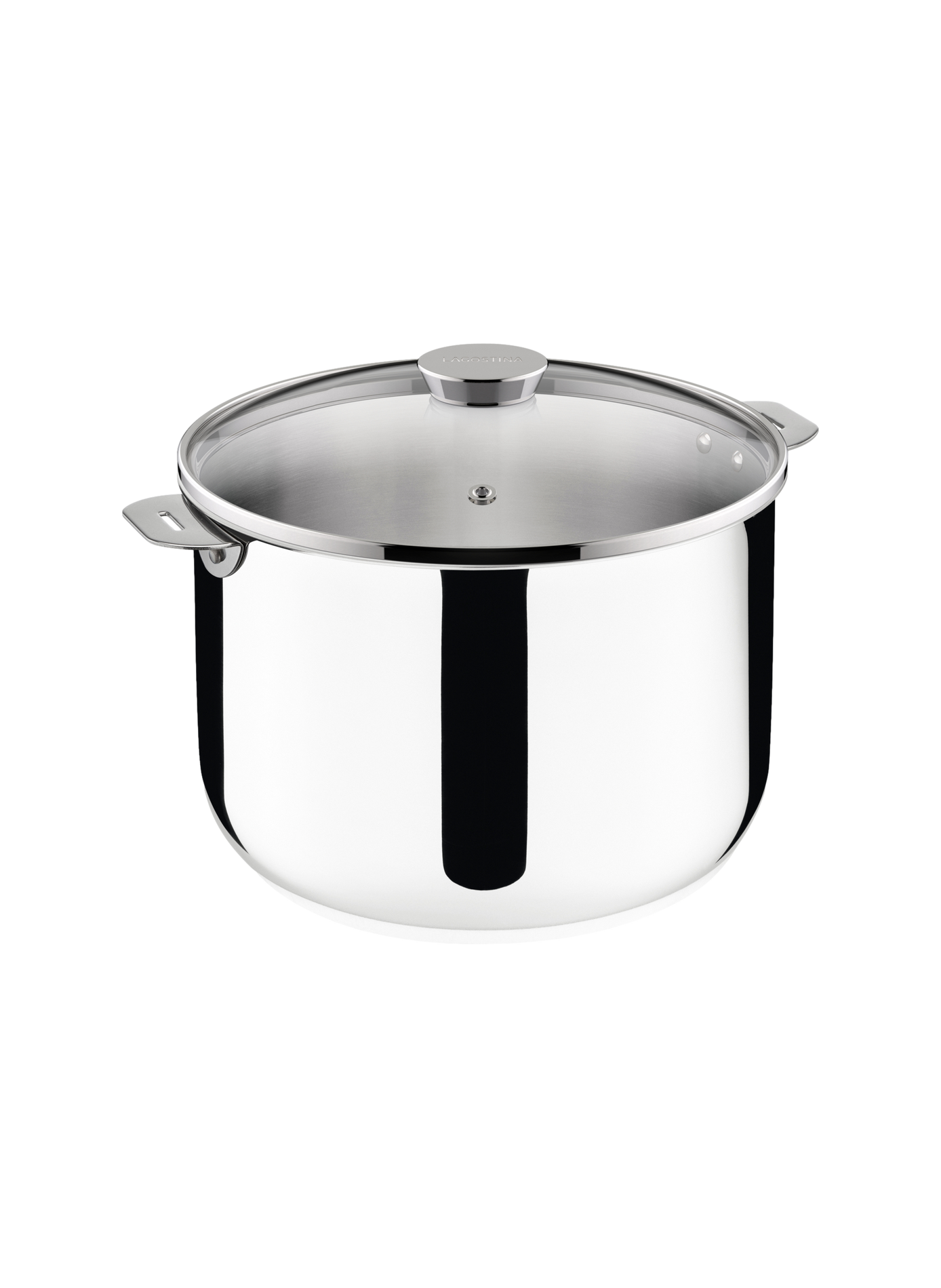 Casserole Salvaspazio avec couvercle en acier inoxydable LAGOSTINA Silver