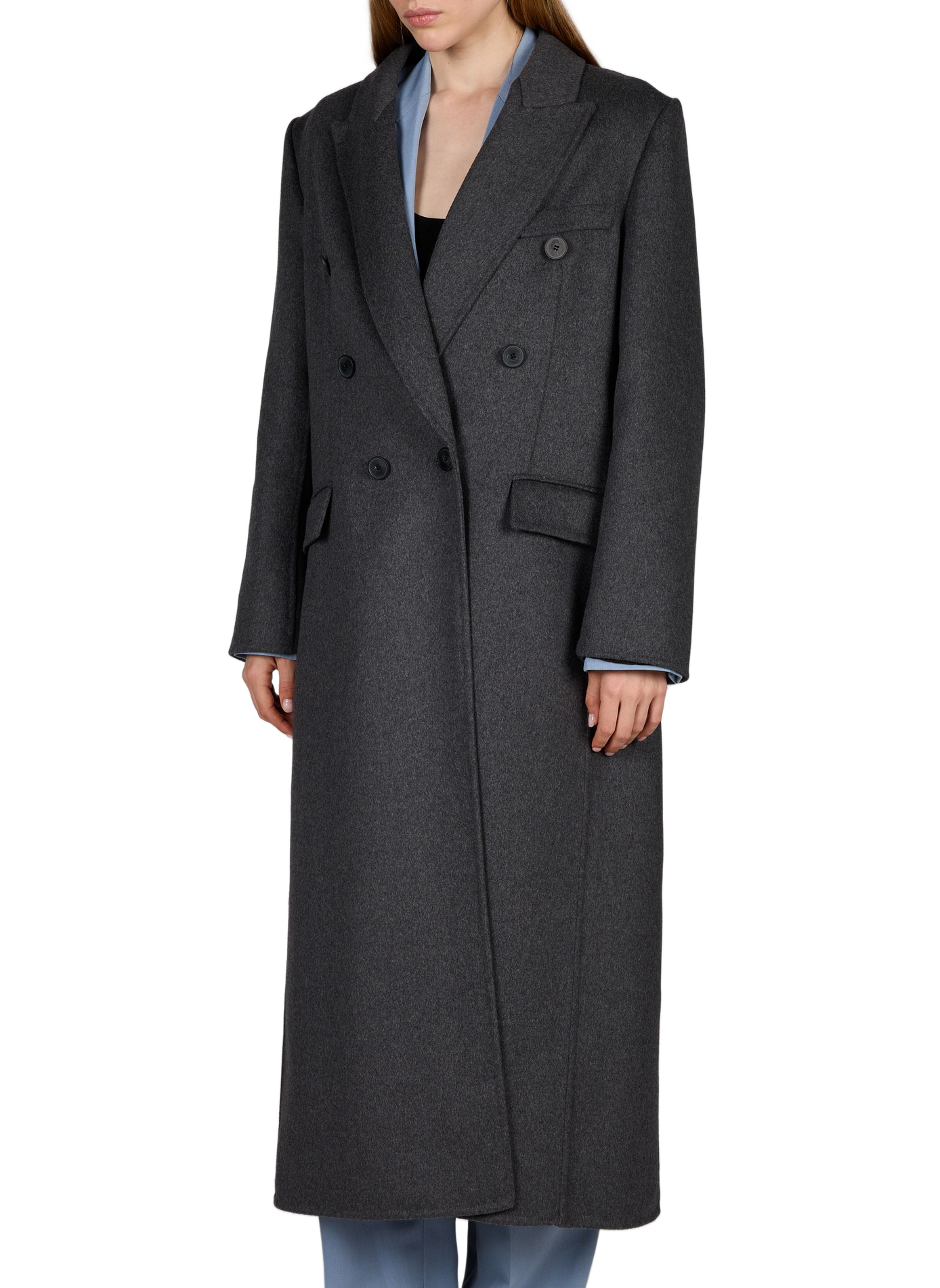 Oversize-Mantel aus Wolle und Kaschmir VICTORIA BECKHAM Grau