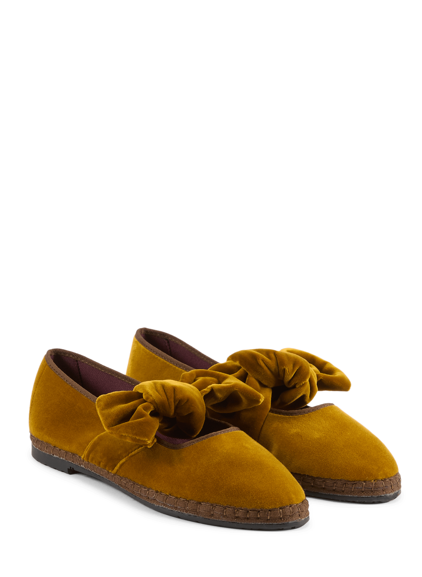Ballerines velours en coton mélangé FLABELUS Jaune