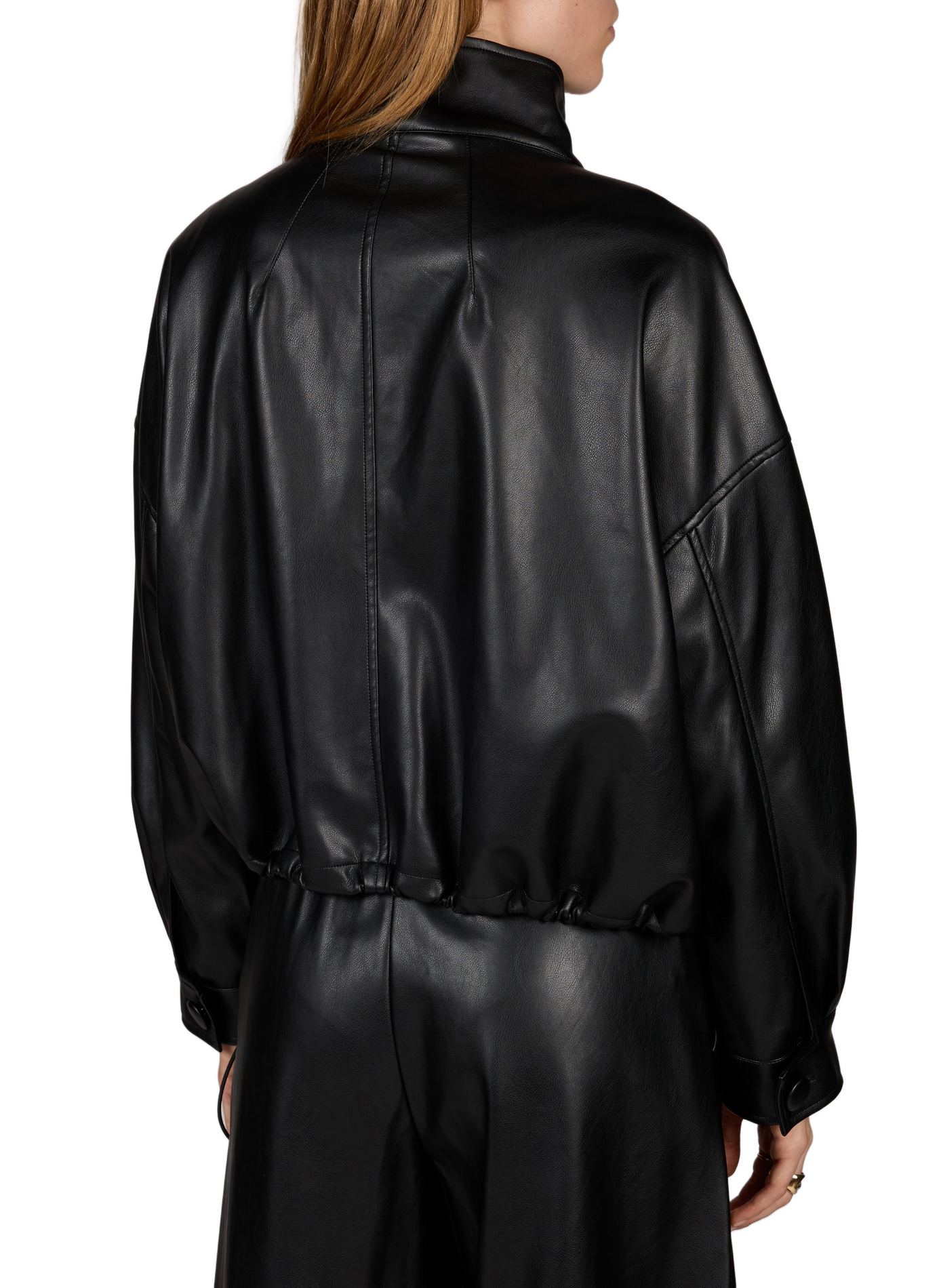 DANAO Jacke mit Stehkragen in Lederoptik SUNCOO Schwarz