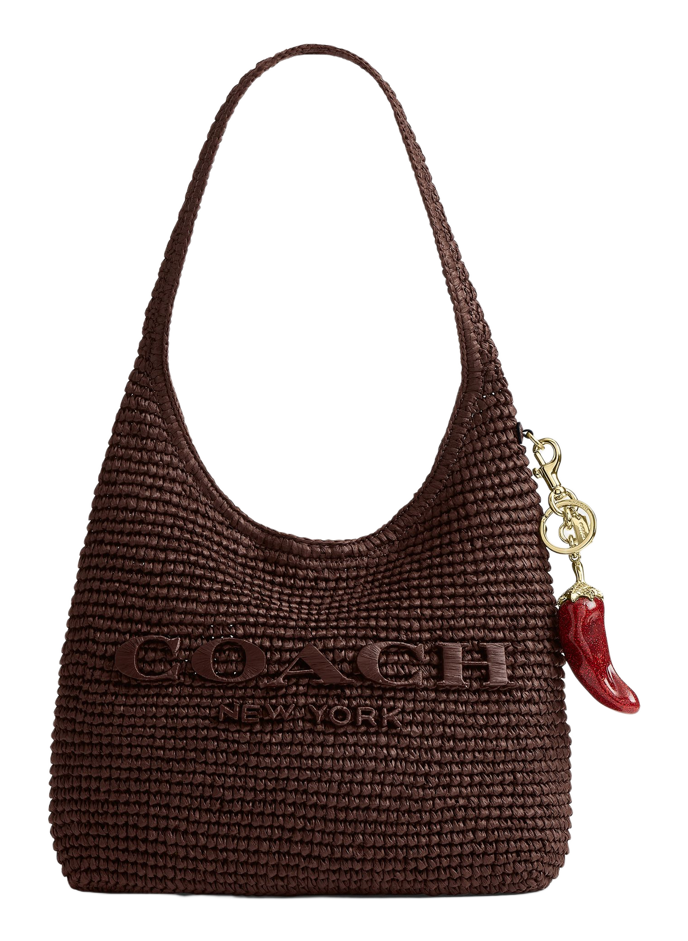 Ciondolo da borsa Peperoncino rosso in ottone misto COACH Rosso