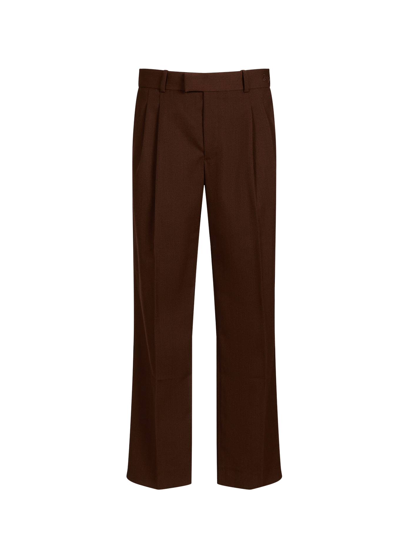 Effen geklede pantalon met rechte pijpen en plooien DROLE DE MONSIEUR Bruin