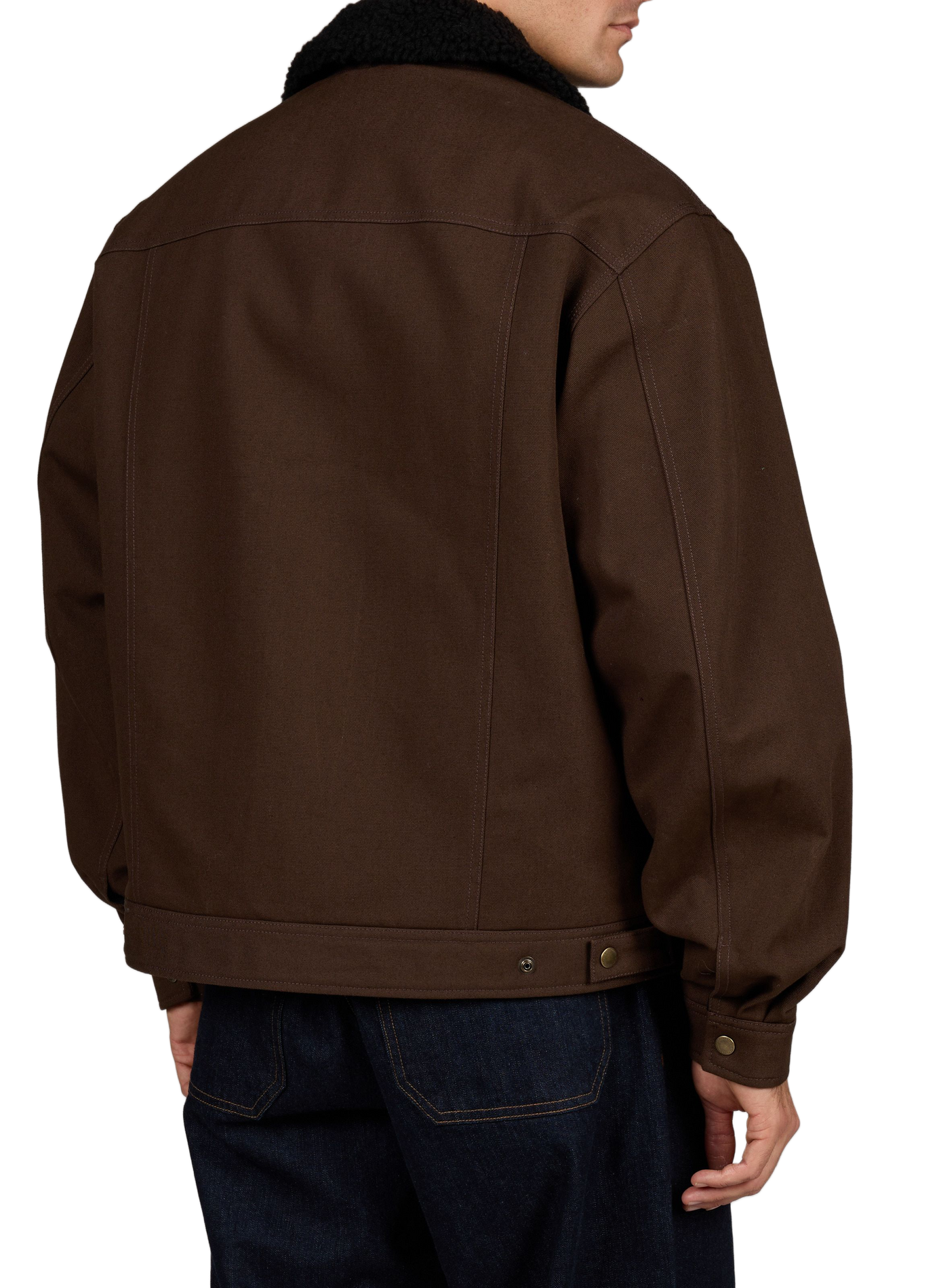 Plain straight-cut cotton jacket CANADA GOOSE Black