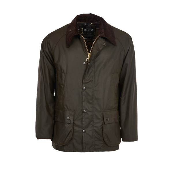 Barbour Classic Beaufort Waxed Cotton Canvas Jacket In Green