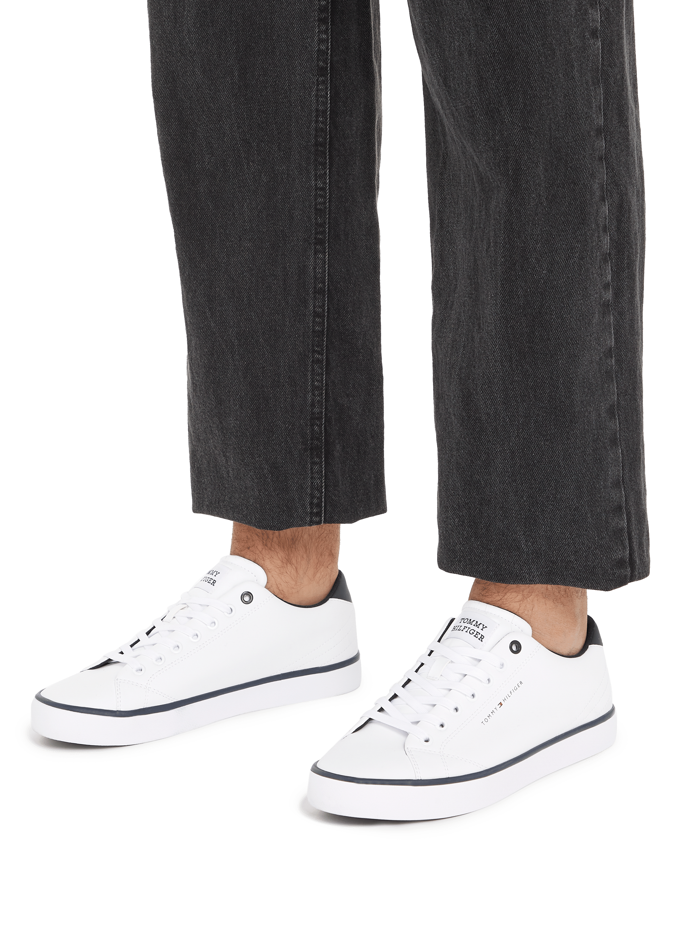 Baskets en cuir TOMMY HILFIGER Blanc