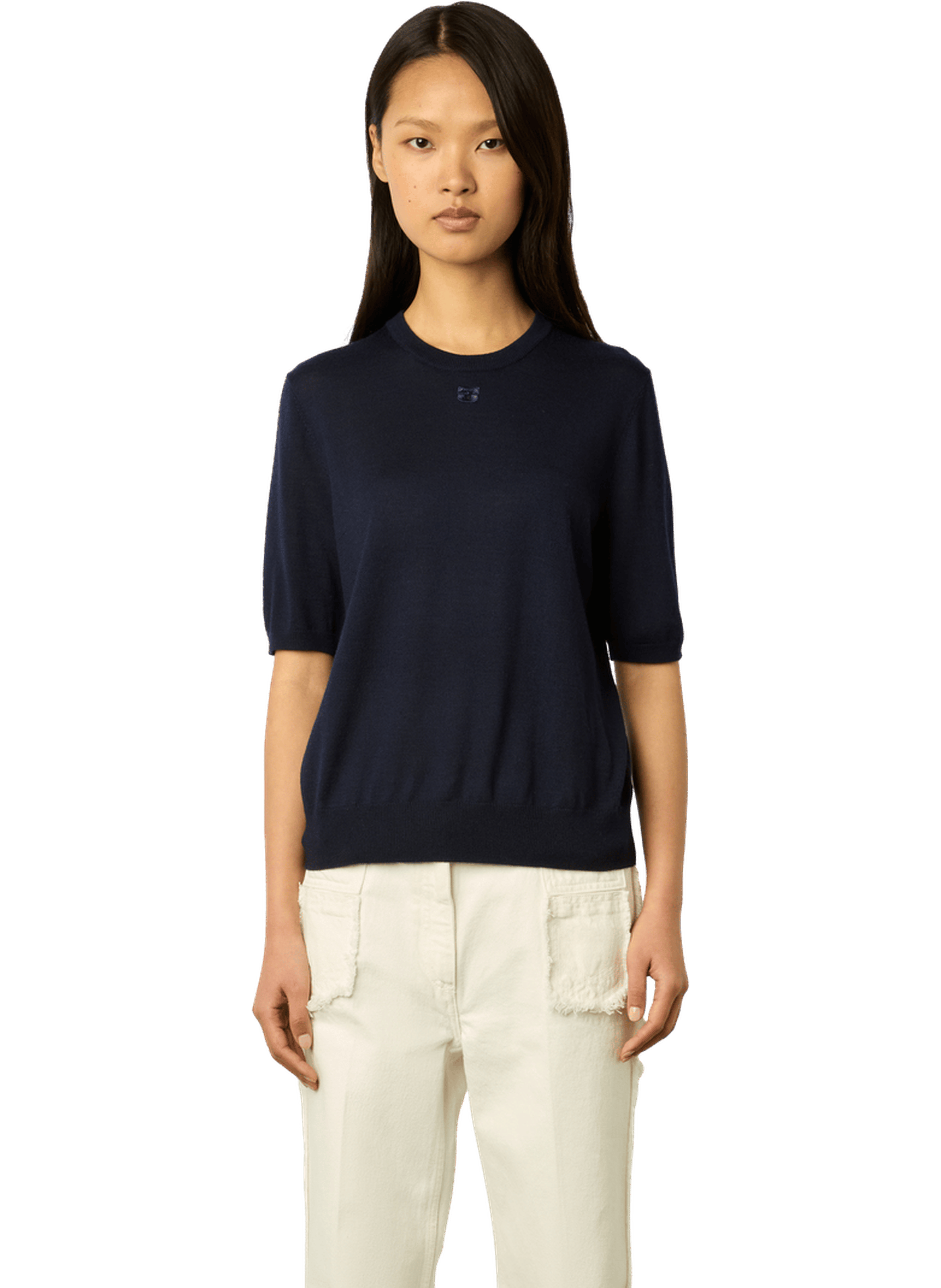 Pull manches courtes en laine - lysea GERARD DAREL Bleu
