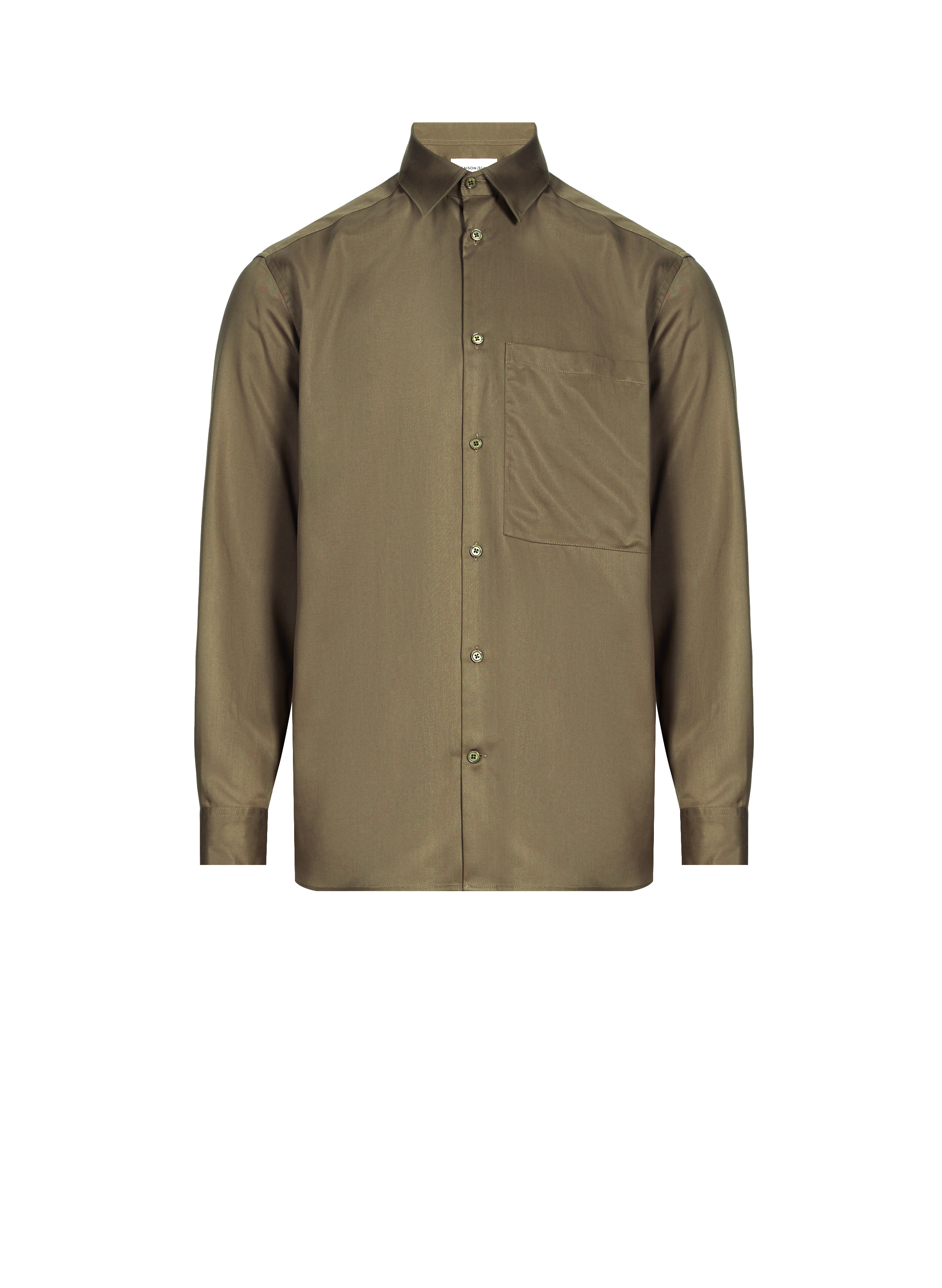 Chemise Fluid en coton satiné SAISON 1865 Kaki