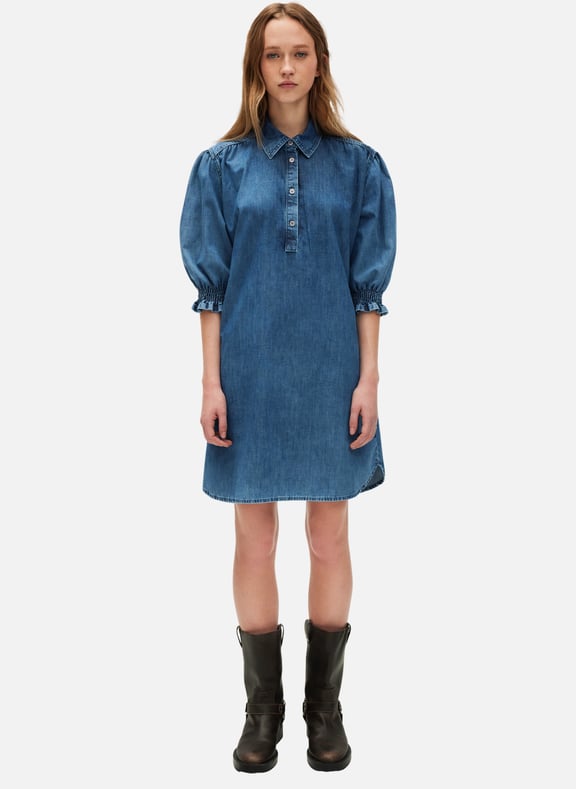 Robe courte et droite en denim - pandora Bleu by PABLO PABLO Robe courte et droite en denim - pandora Bleu