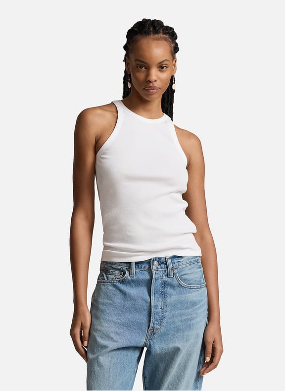 Débardeur en coton Blanc by POLO RALPH LAUREN POLO RALPH LAUREN Débardeur en coton Blanc