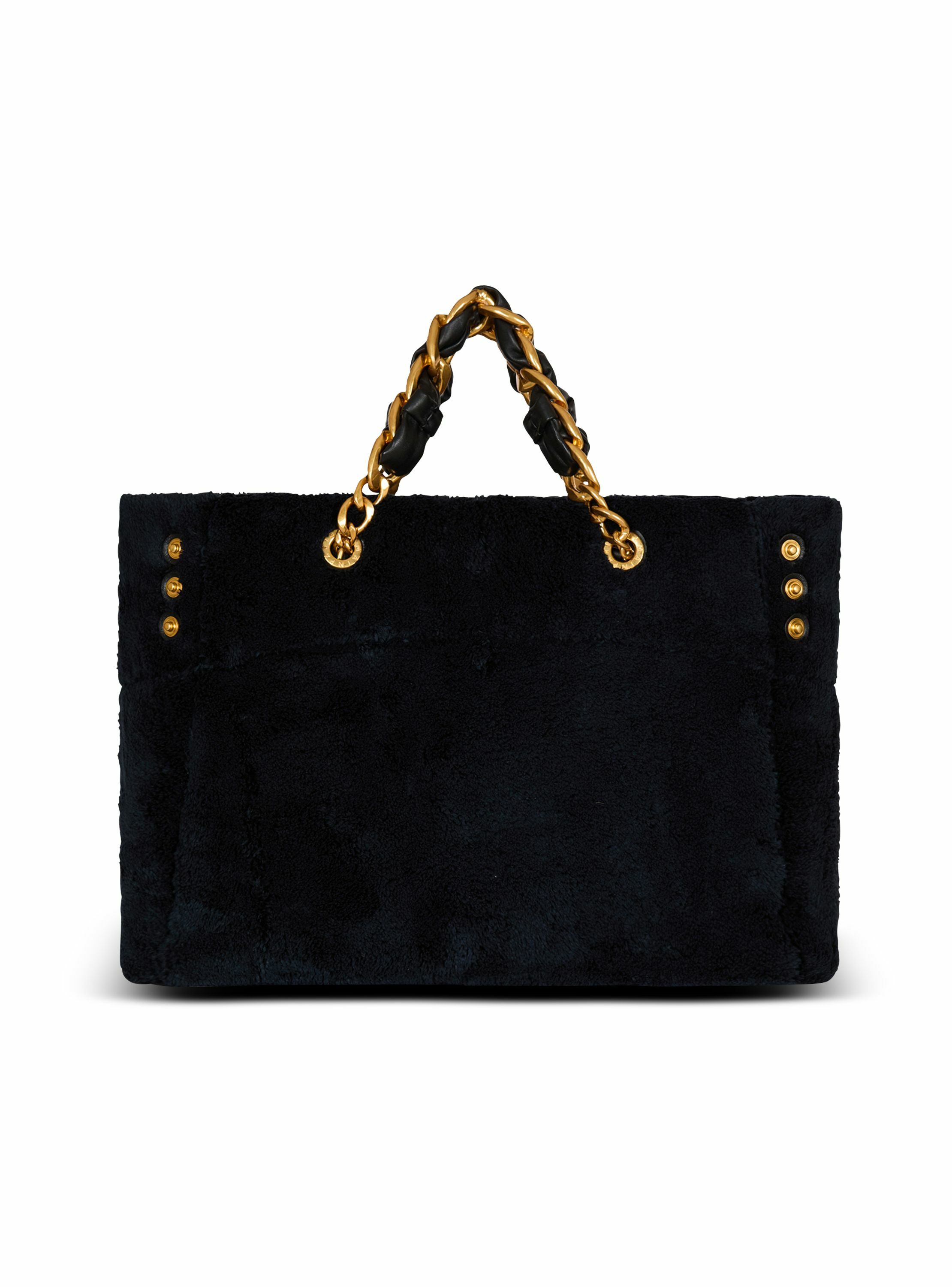 Sac cabas 1945 soft en éponge BALMAIN Noir