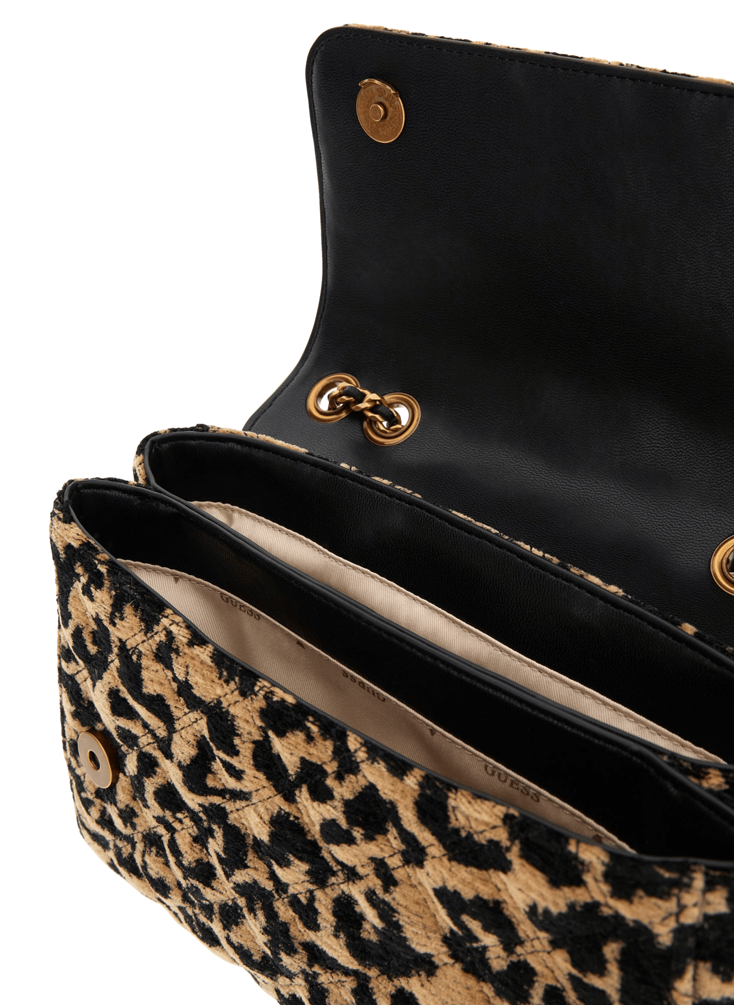 Velvet shoulder bag GUESS Multicolour