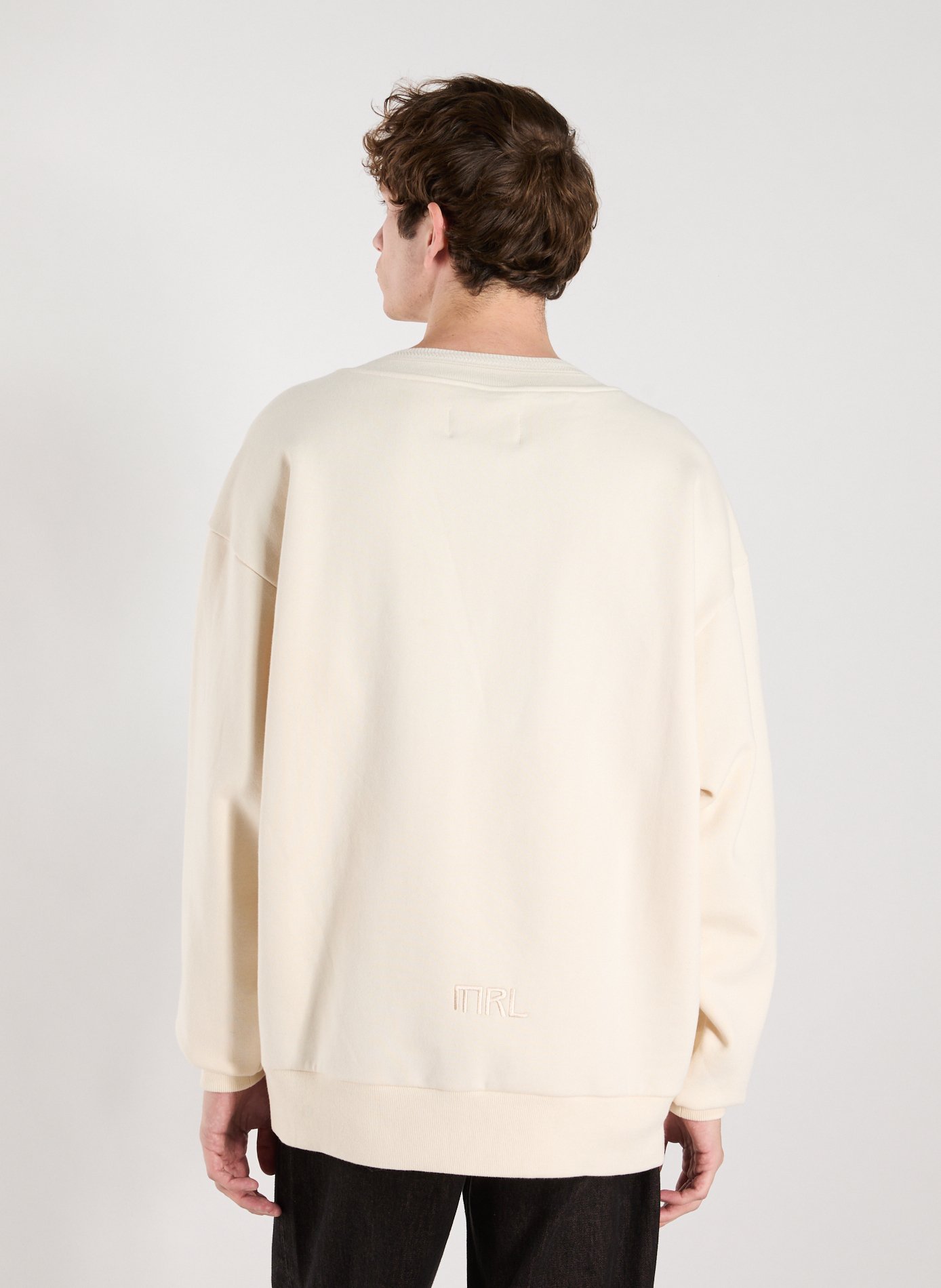 Round-neck cotton sweater in large size MERELY MADE Brown