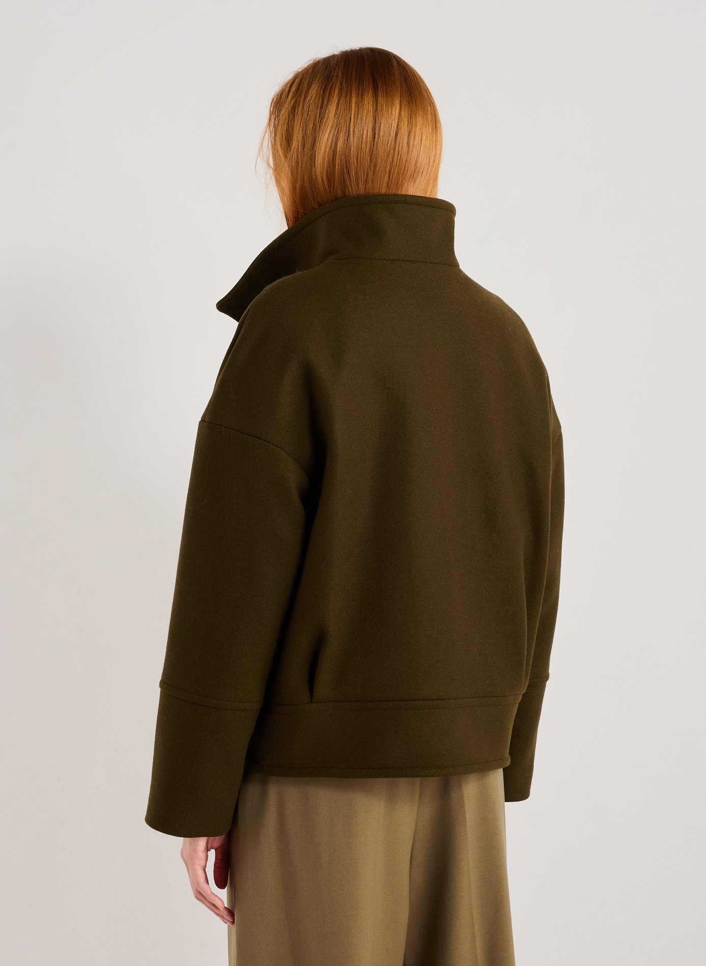Oversized Mably coat in blended virgin wool TRENCH & COAT Khaki