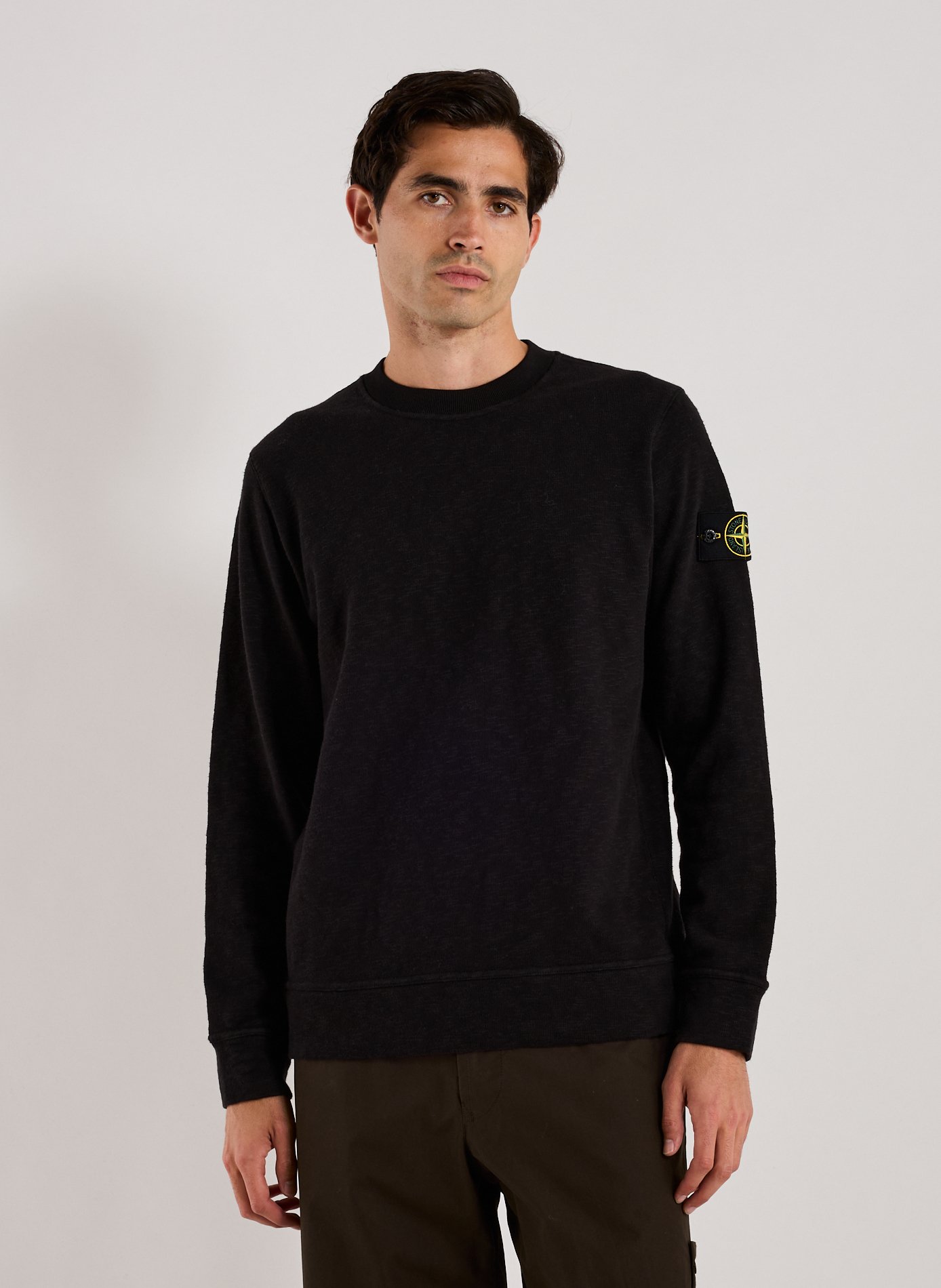 STONE ISLAND Cotton sweatshirt Black