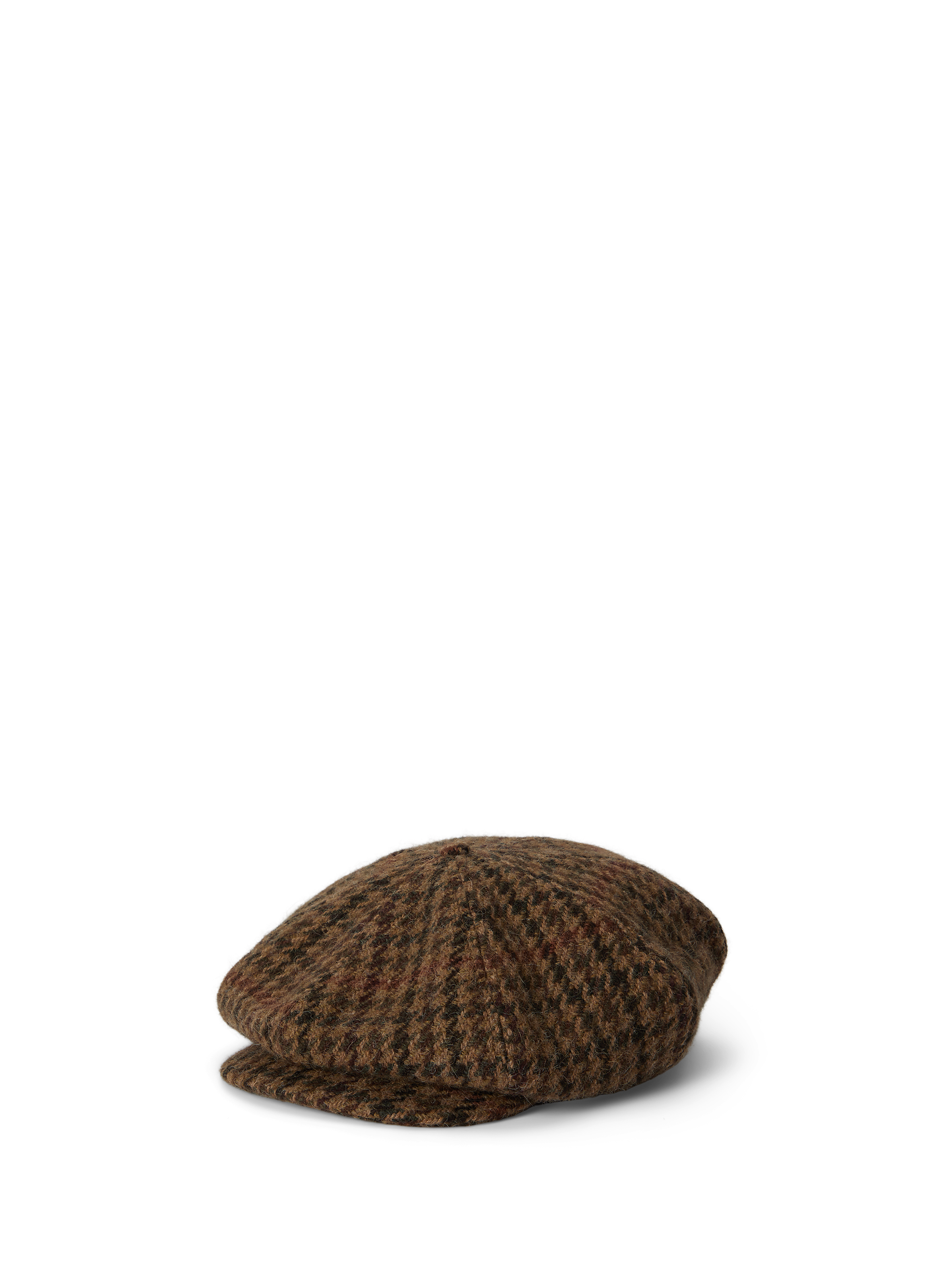 POLO RALPH LAUREN Checked wool blend beret Khaki