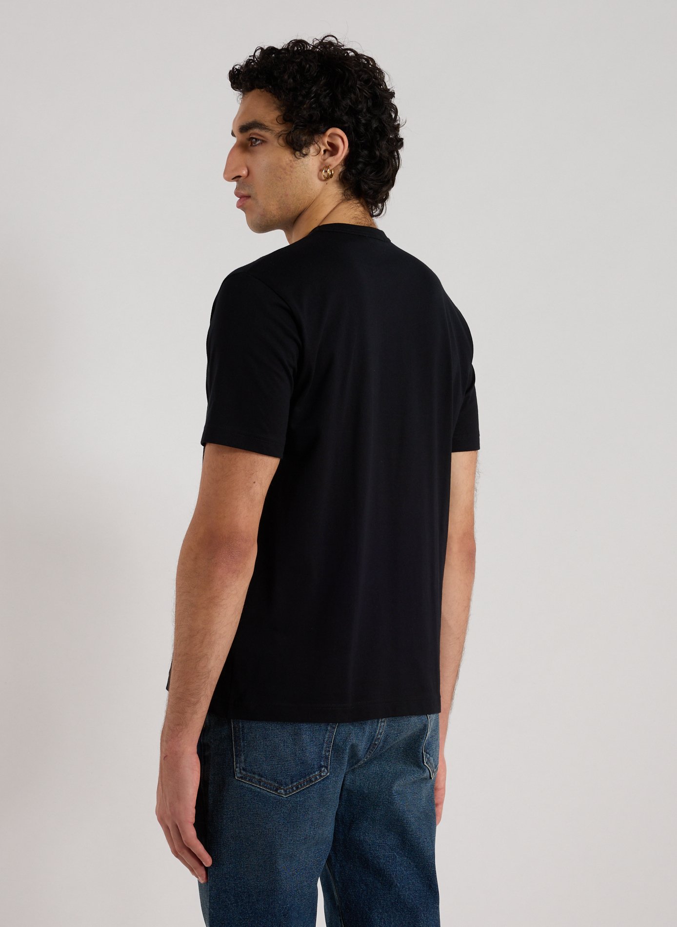 Cotton round-neck T-shirt Black