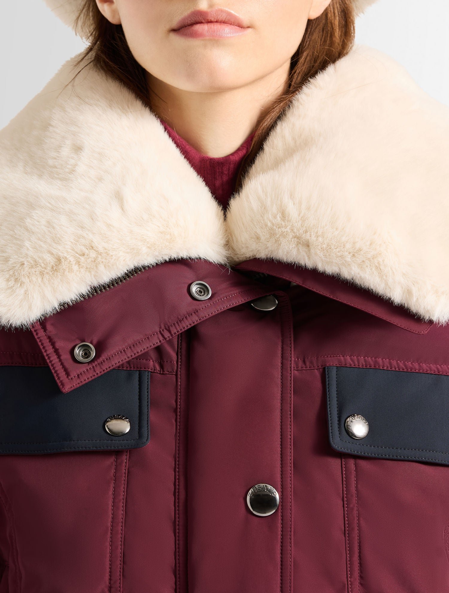 Blouson de ski lakki col panneau côtés FUSALP Rouge