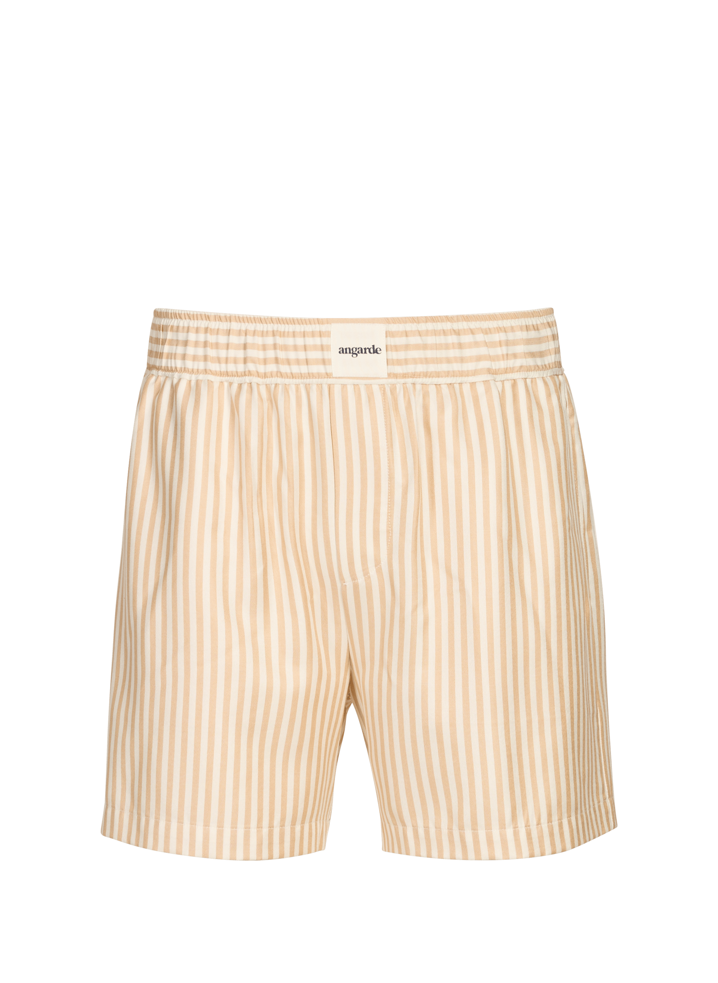 Flared Striped Shorts ANGARDE Beige