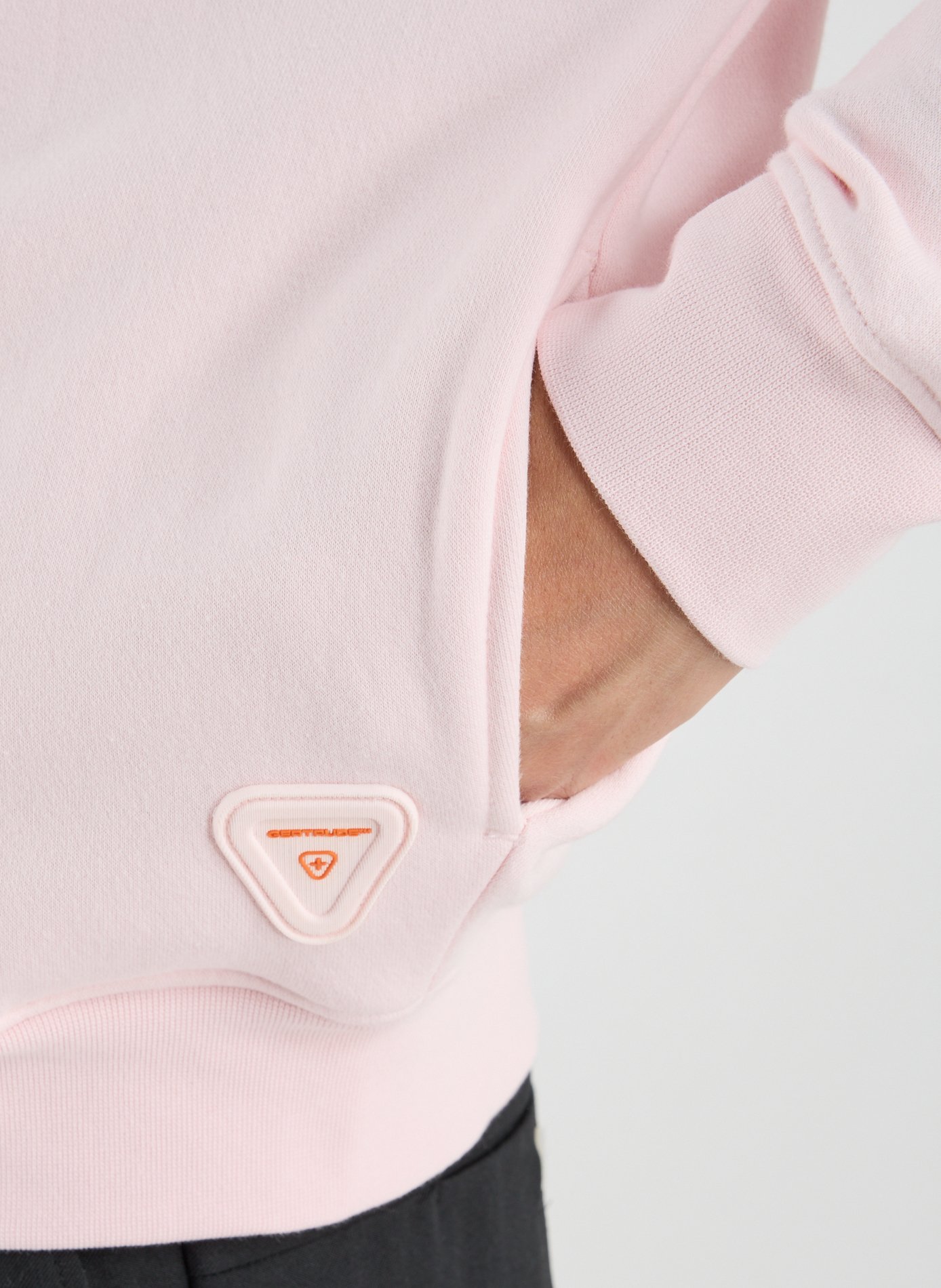 Sweat zippé à capuche en coton mélangé GERTRUDE ET GASTON Rose