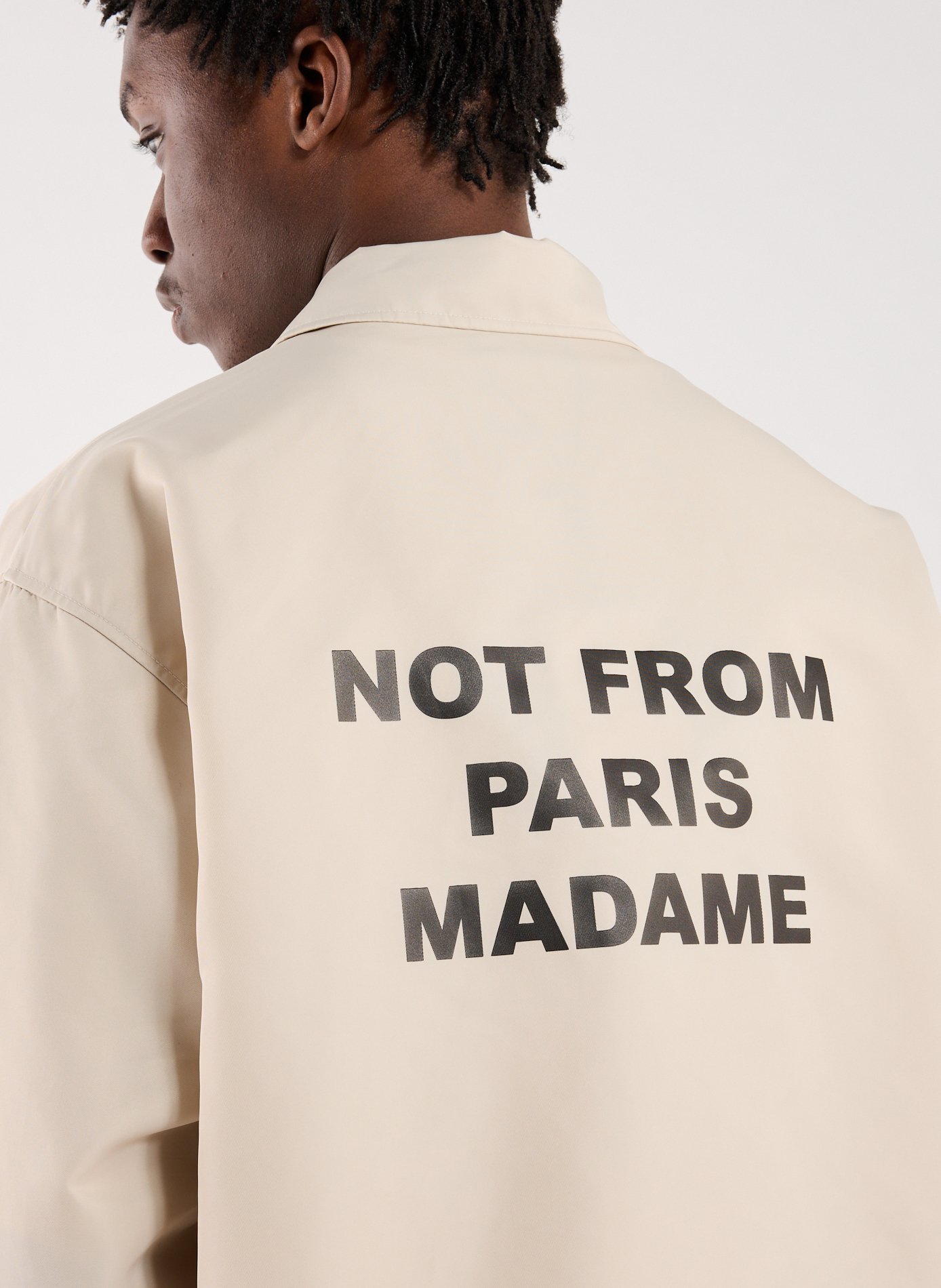 The slogan jacket DROLE DE MONSIEUR Beige