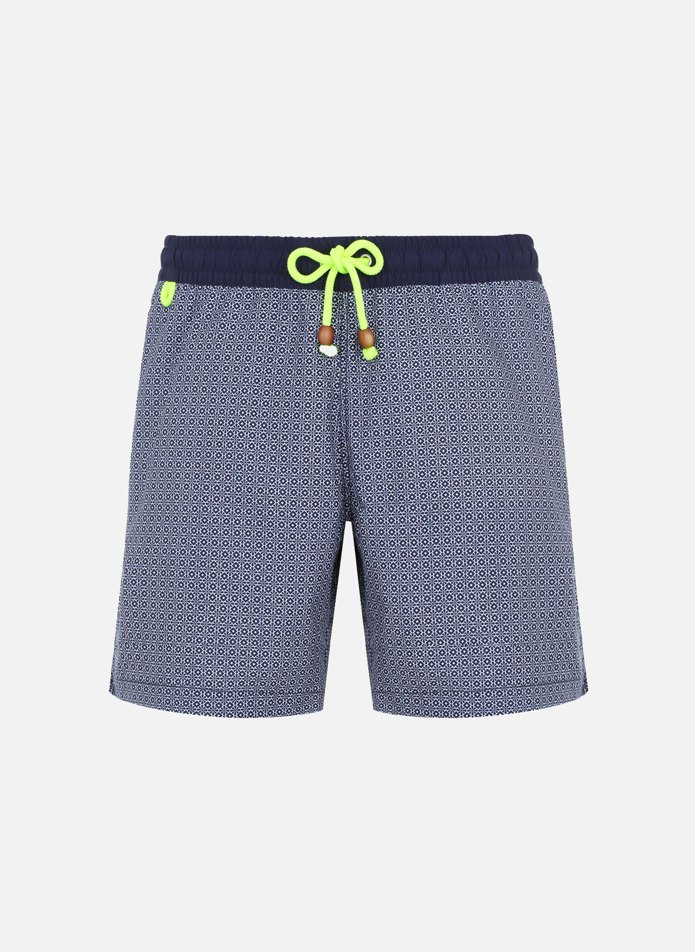 Short de bain  long   azulejos GILI'S Bleu