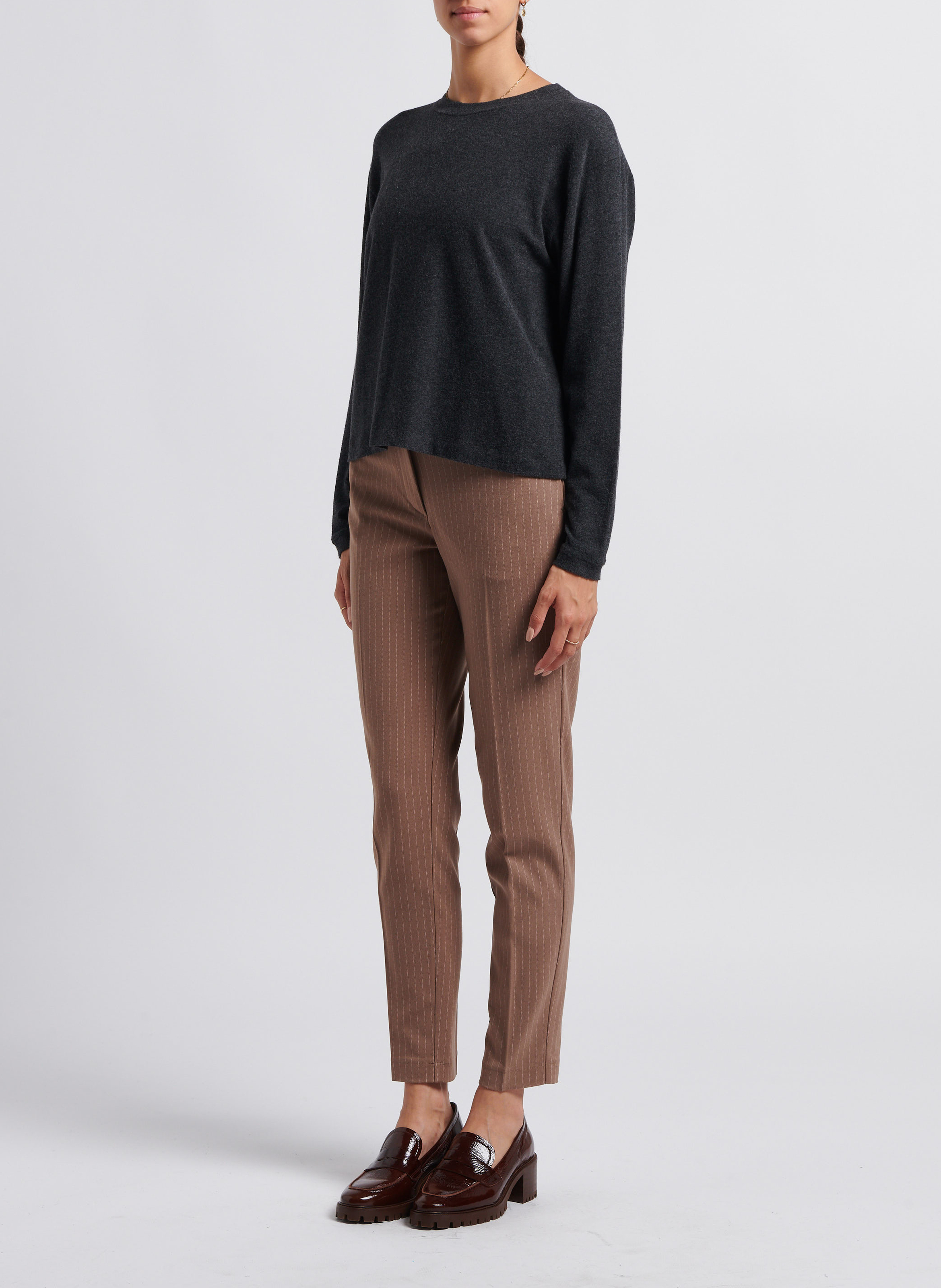 Pull col rond en coton mélangé ypawood AMERICAN VINTAGE Noir