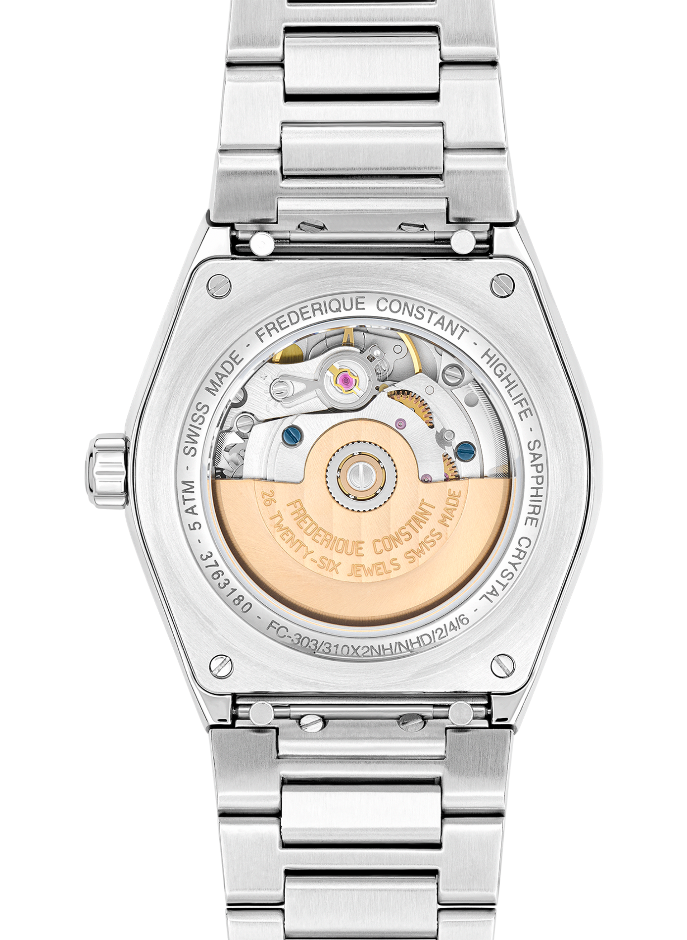 Montre Highlife Ladies Automatic en acier inoxydable FREDERIQUE CONSTANT Blanc