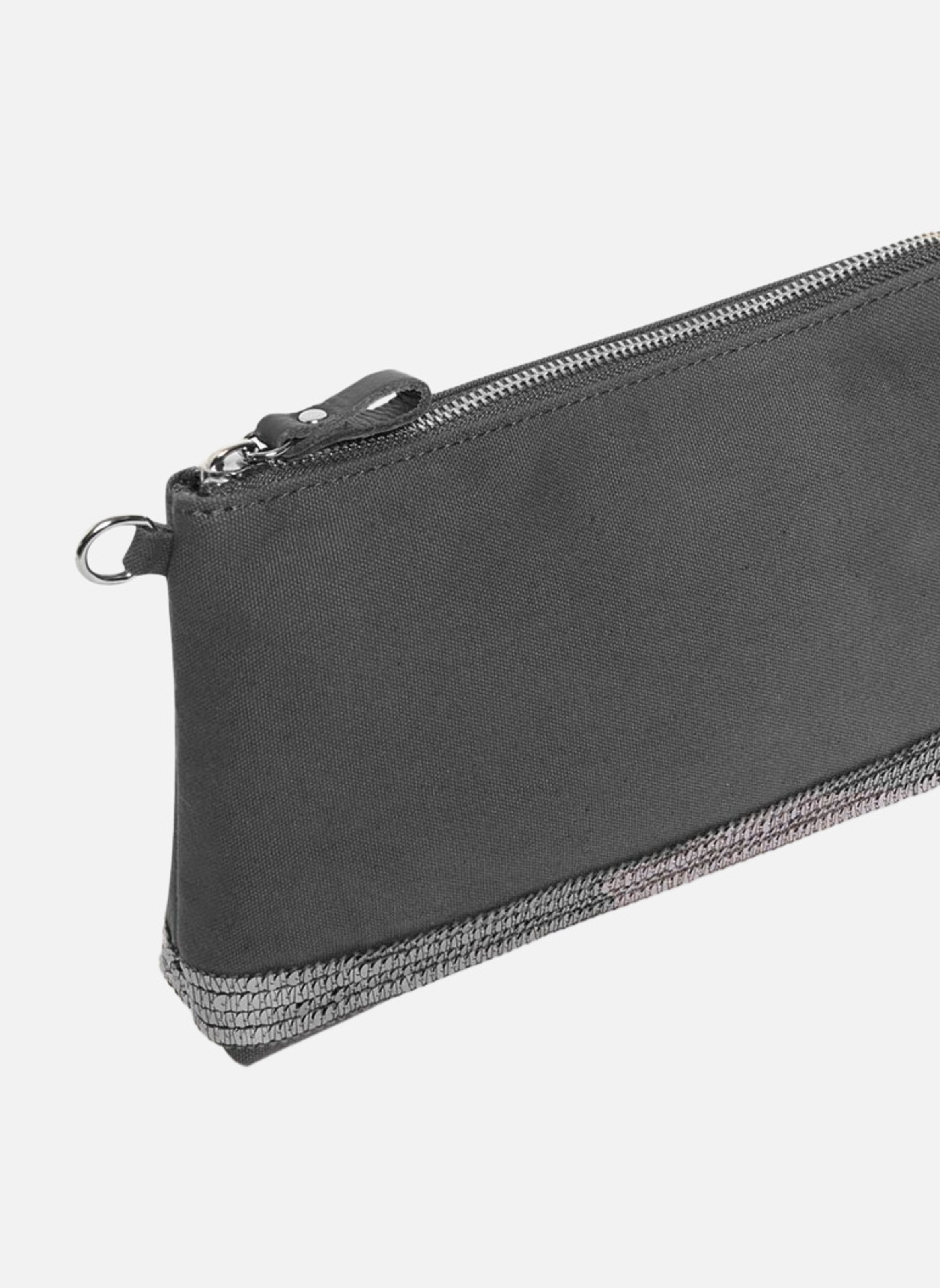 Pochette zippée en toile VANESSA BRUNO Gris
