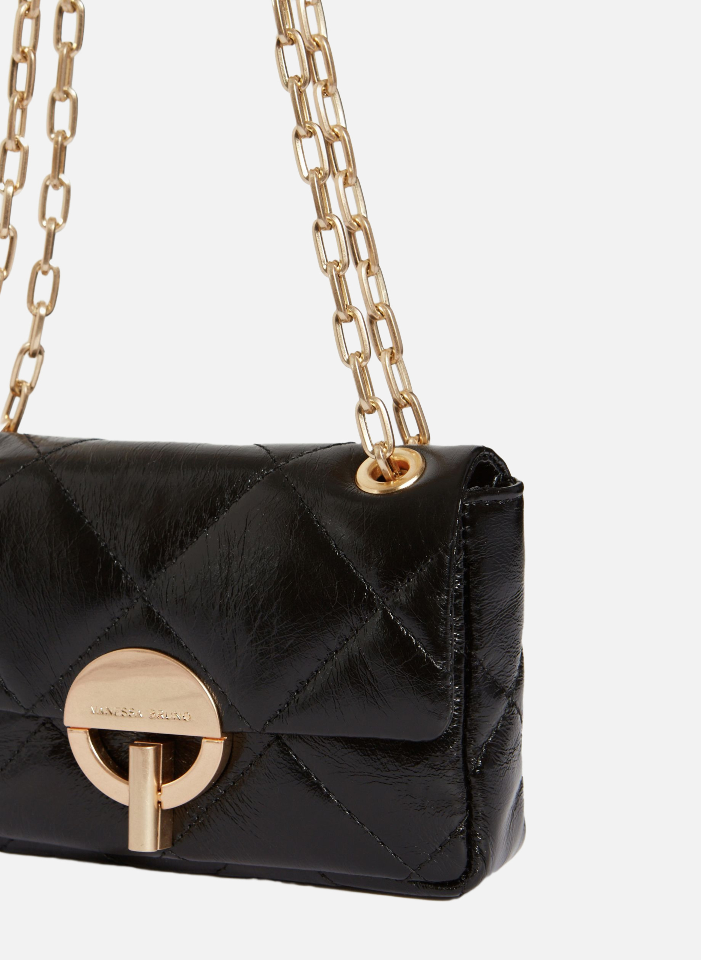 Petit sac moon en cuir VANESSA BRUNO Noir