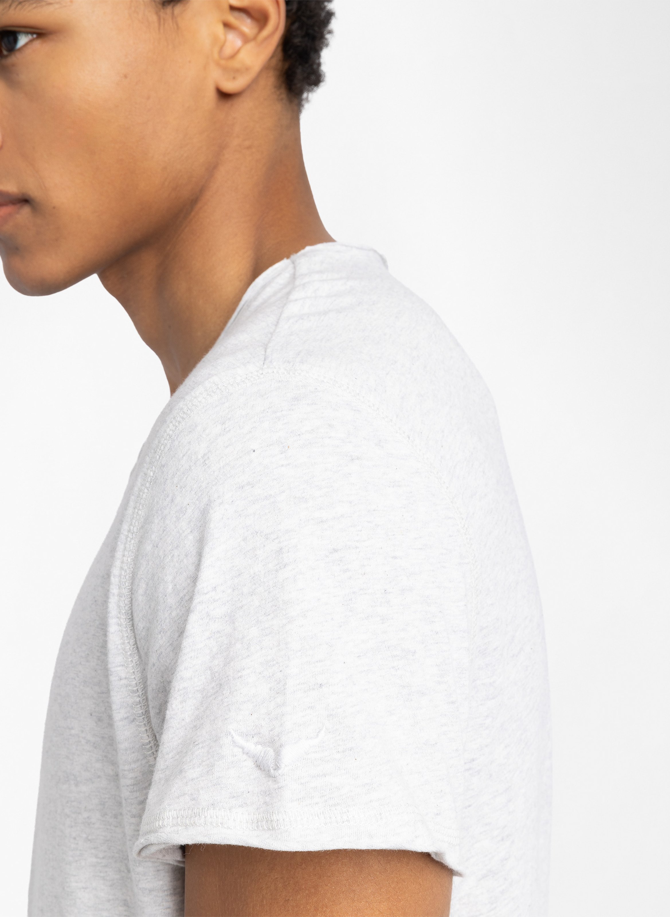 Tee-shirt droit en coton monastir ZADIG&VOLTAIRE Gris