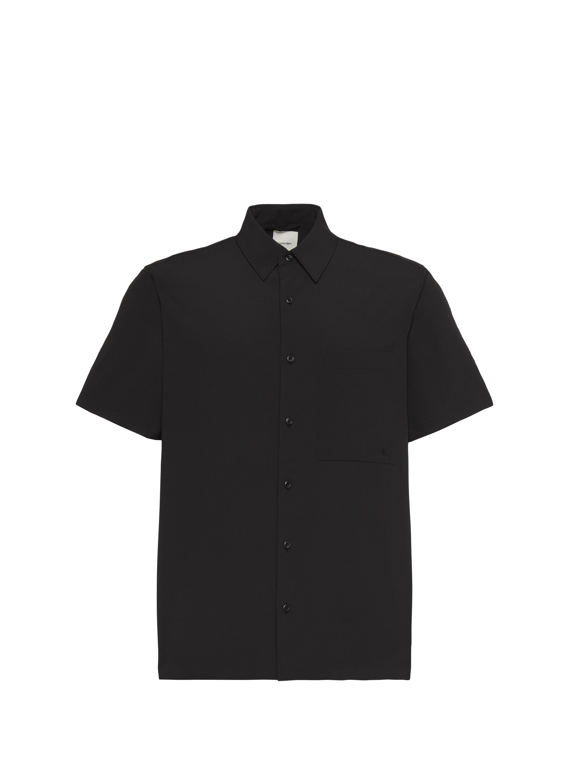 Chemise droite à manches courtes CALVIN KLEIN Noir