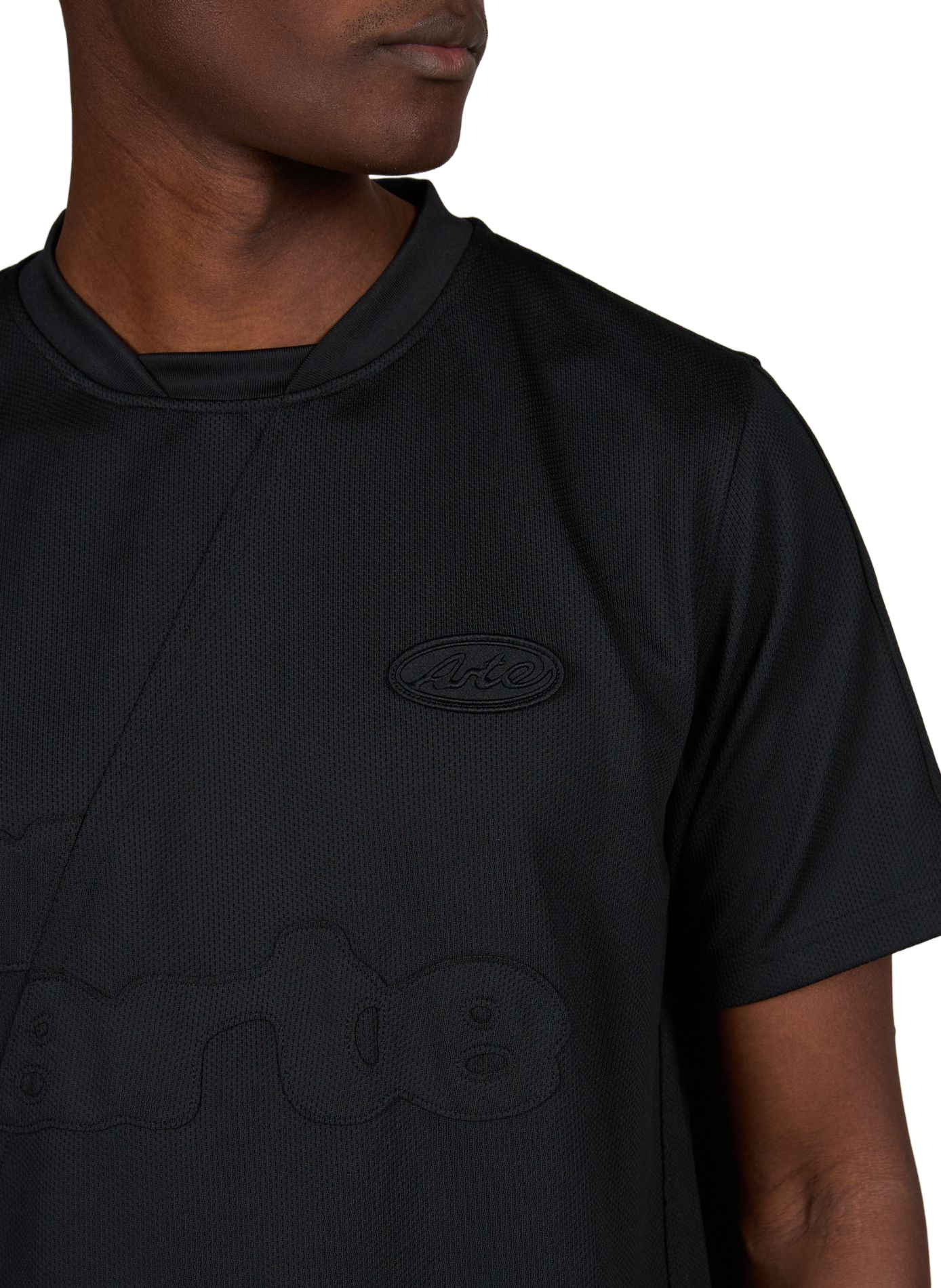 Football T-shirt with bias seam separation ARTE ANTWERP Black