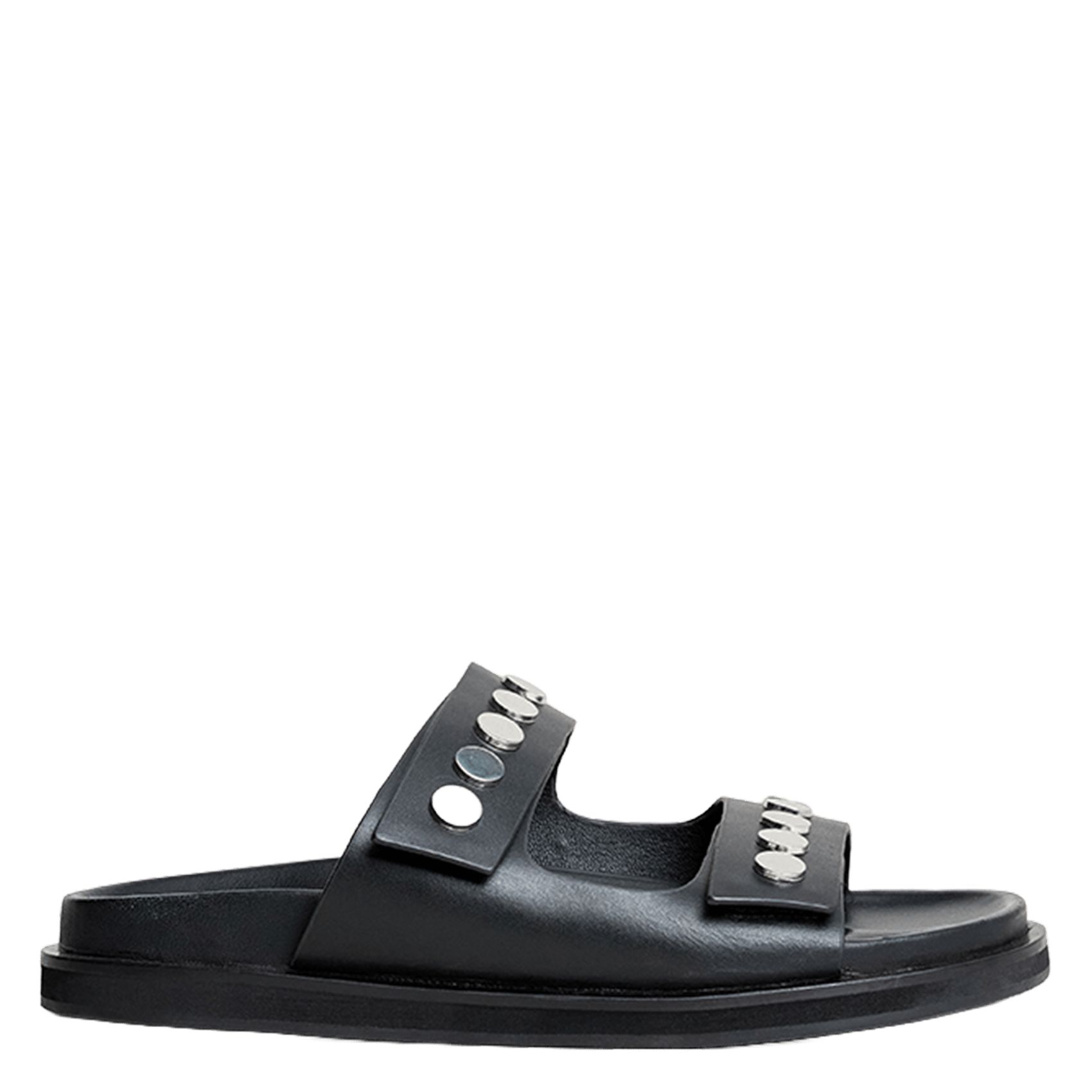 Sandales à brides avec rivets en cuir walo JONAK Noir