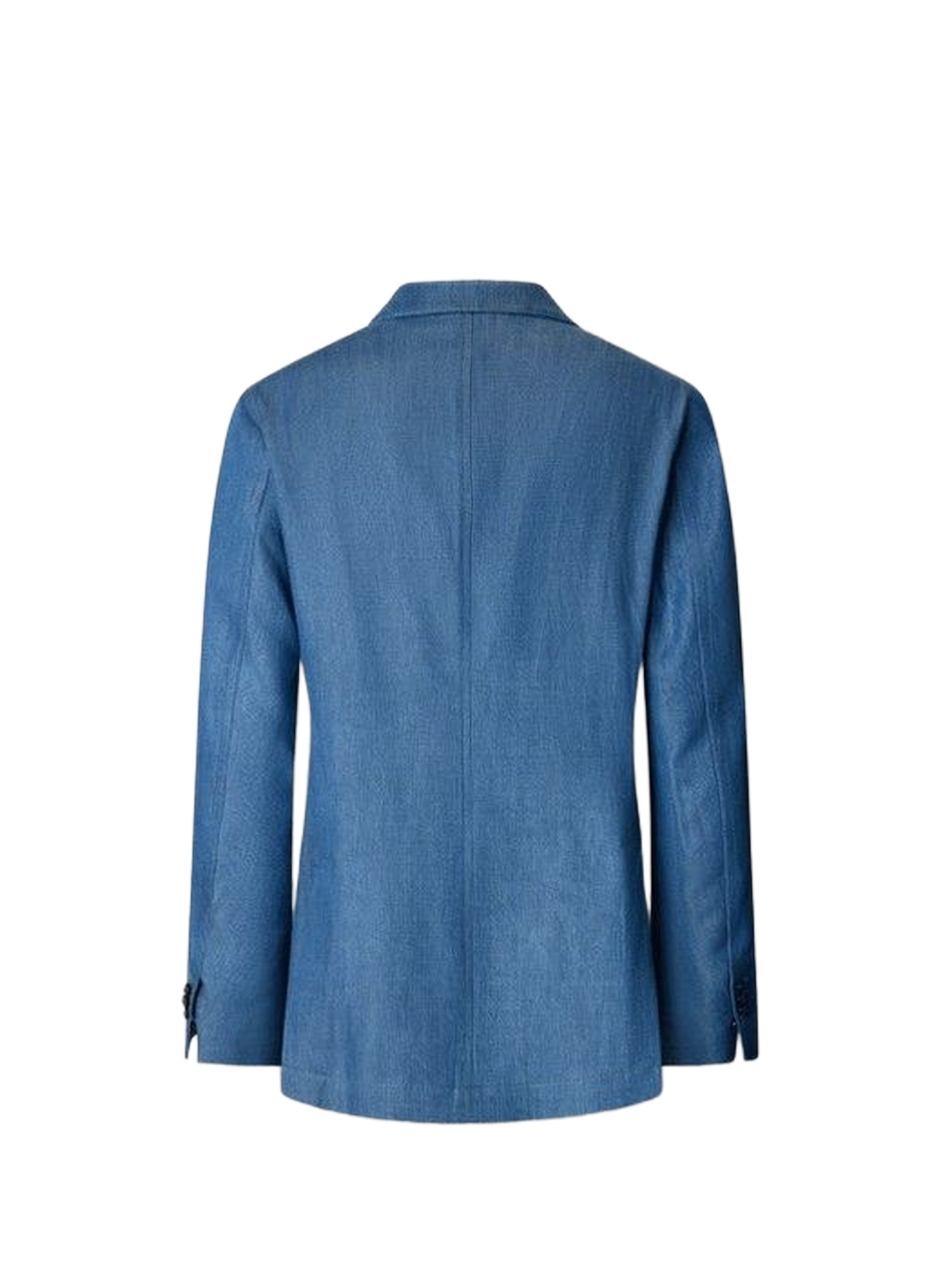 Slim double-breasted cotton blazer FACONNABLE Blue