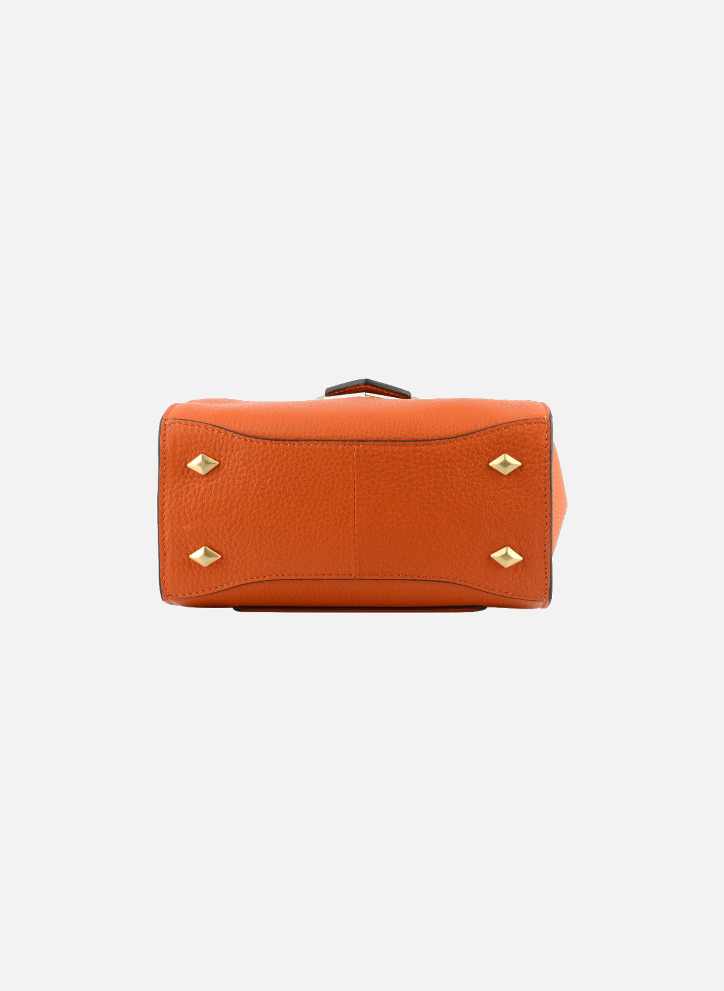 Sèvres | sac à main pm en cuir de veau grainé POURCHET Orange